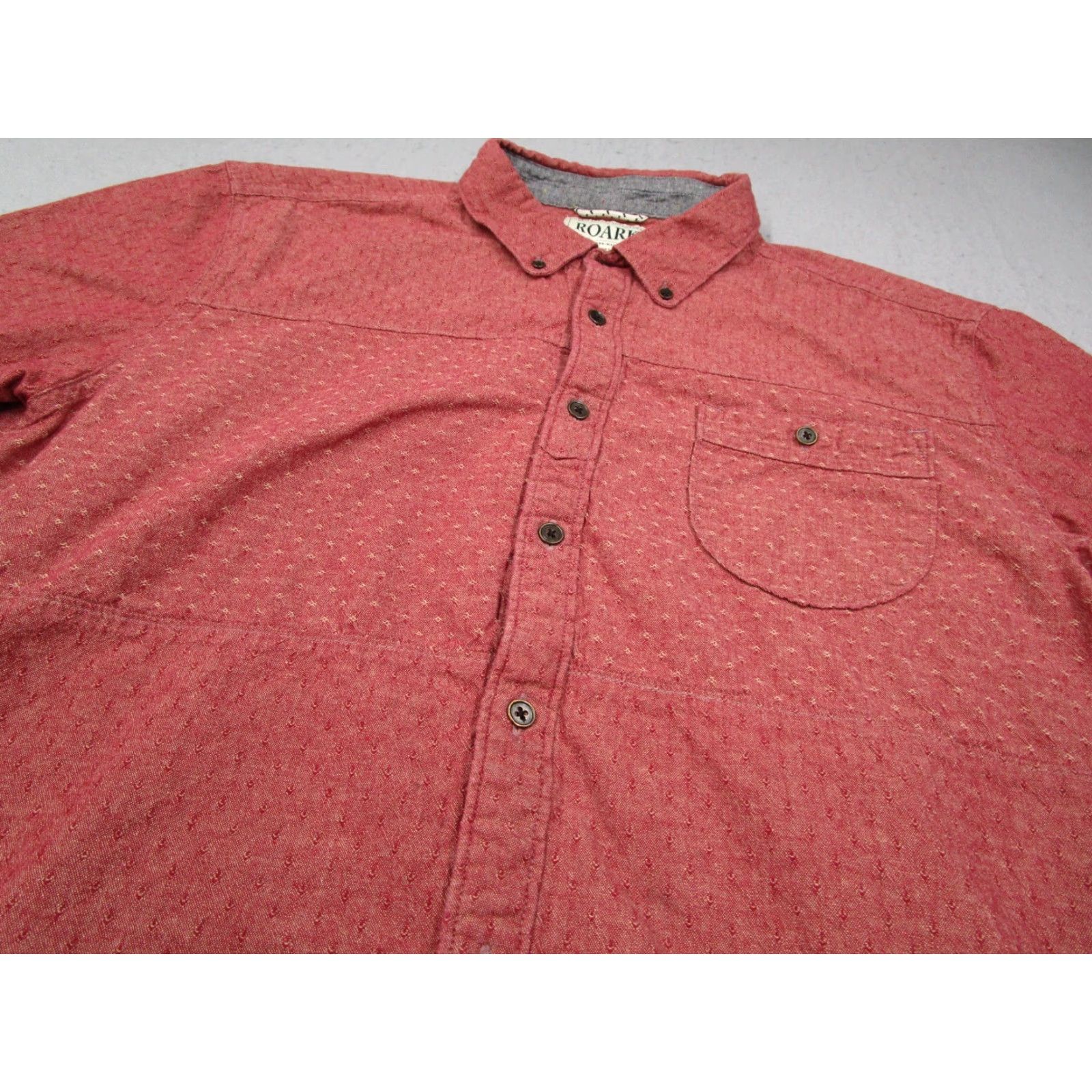 Roark Roark Revival Men's Shirt XL Red Chambray Long Sleeve Button-Up Casual Travel Workwear Size US XL / EU 56 / 4 - 2 Thumbnail