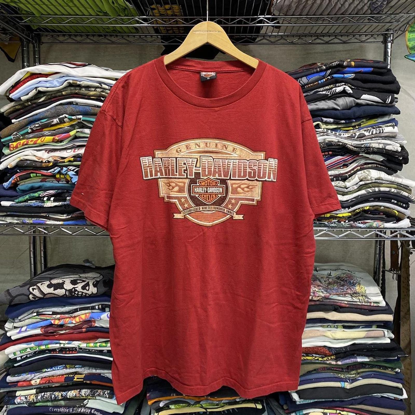Harley Davidson 2000s harley davidson ohsawa ontario canada tee flames Size US XXL / EU 58 / 5 - 1 Thumbnail