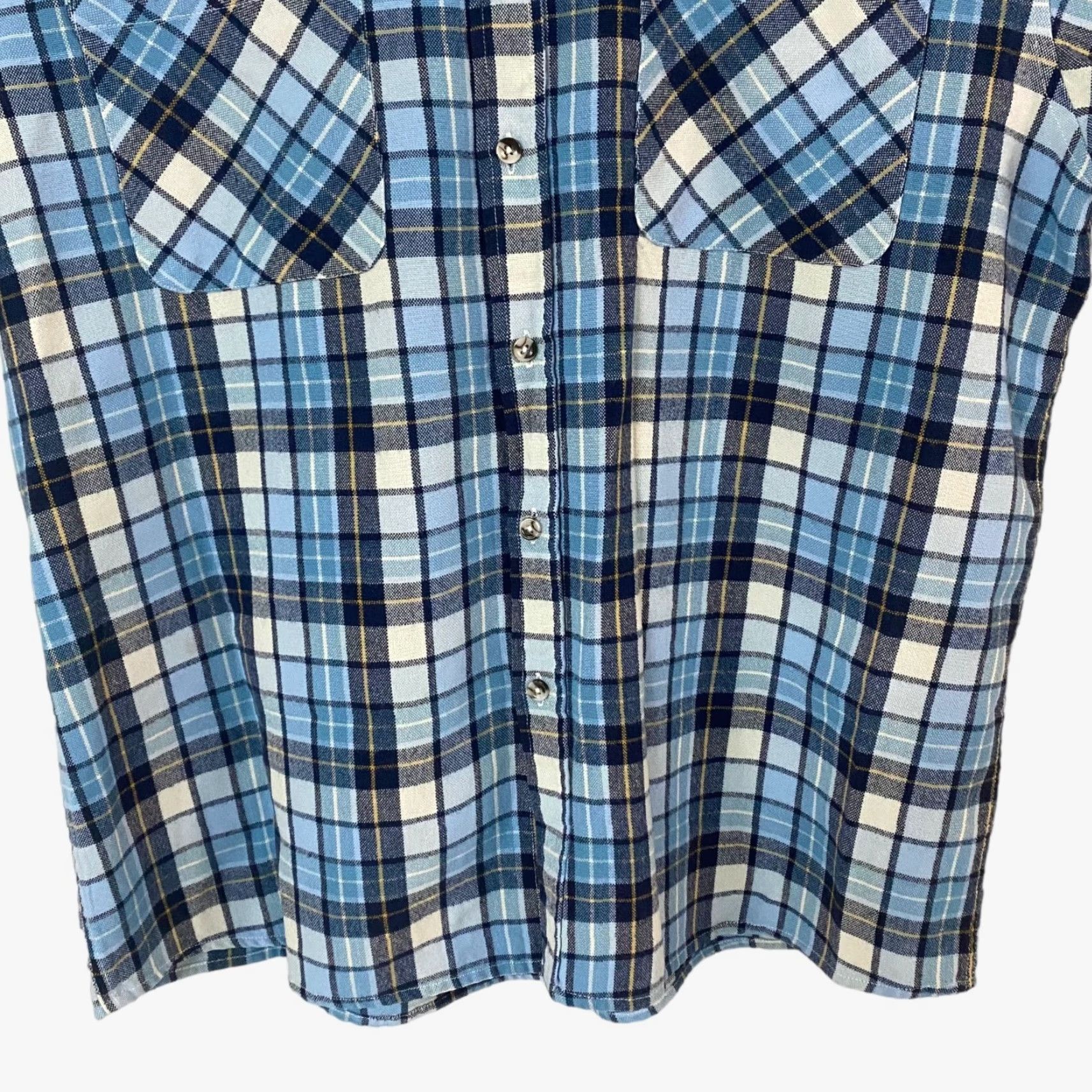 Blair VINTAGE John Blair Button-Up Flannel Shirt Long Sleeve Blue Plaid Pocket Mens XL Size US XL / EU 56 / 4 - 6 Thumbnail