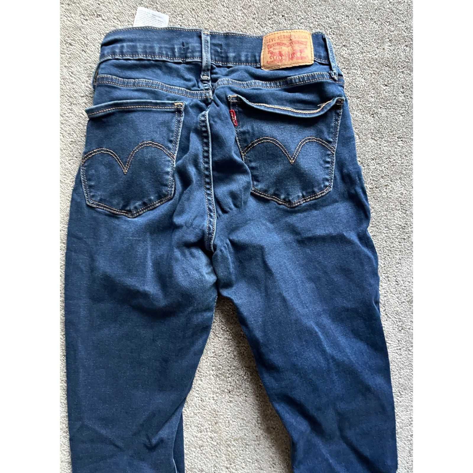 Levi's VINTAGE? (no) Levis 710 Levi'S 710 Slim Jeans Womens 26x29 Blue Denim Wash Stretch 26 Inseam 28 Zip Button Logo Zipper Cotton Denim Size 26" / US 2 / IT 38 - 4 Thumbnail