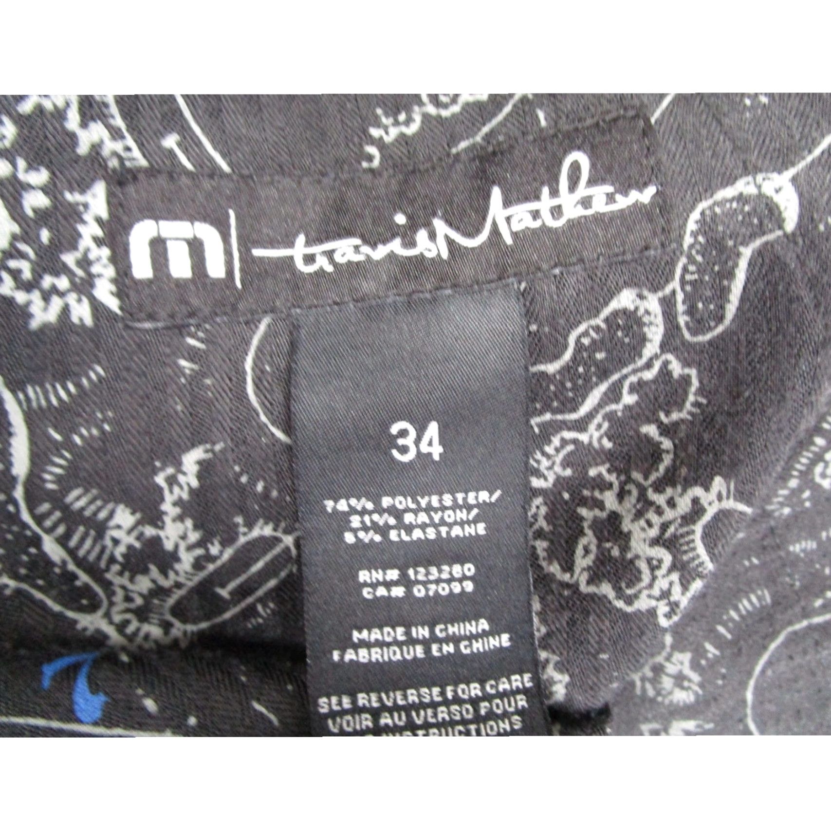 TravisMathew TravisMathew Mens Plaid Golf Shorts Black Grey Size 34 Polyester Rayon Blend Size US 34 / EU 50 - 2 Thumbnail