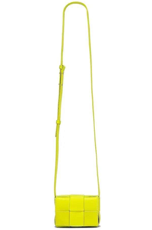 Bottega Veneta o1loc1c0824 Size: OS / Leather Cross-Body Mini Bag in Yellow Size ONE SIZE - 1 Thumbnail