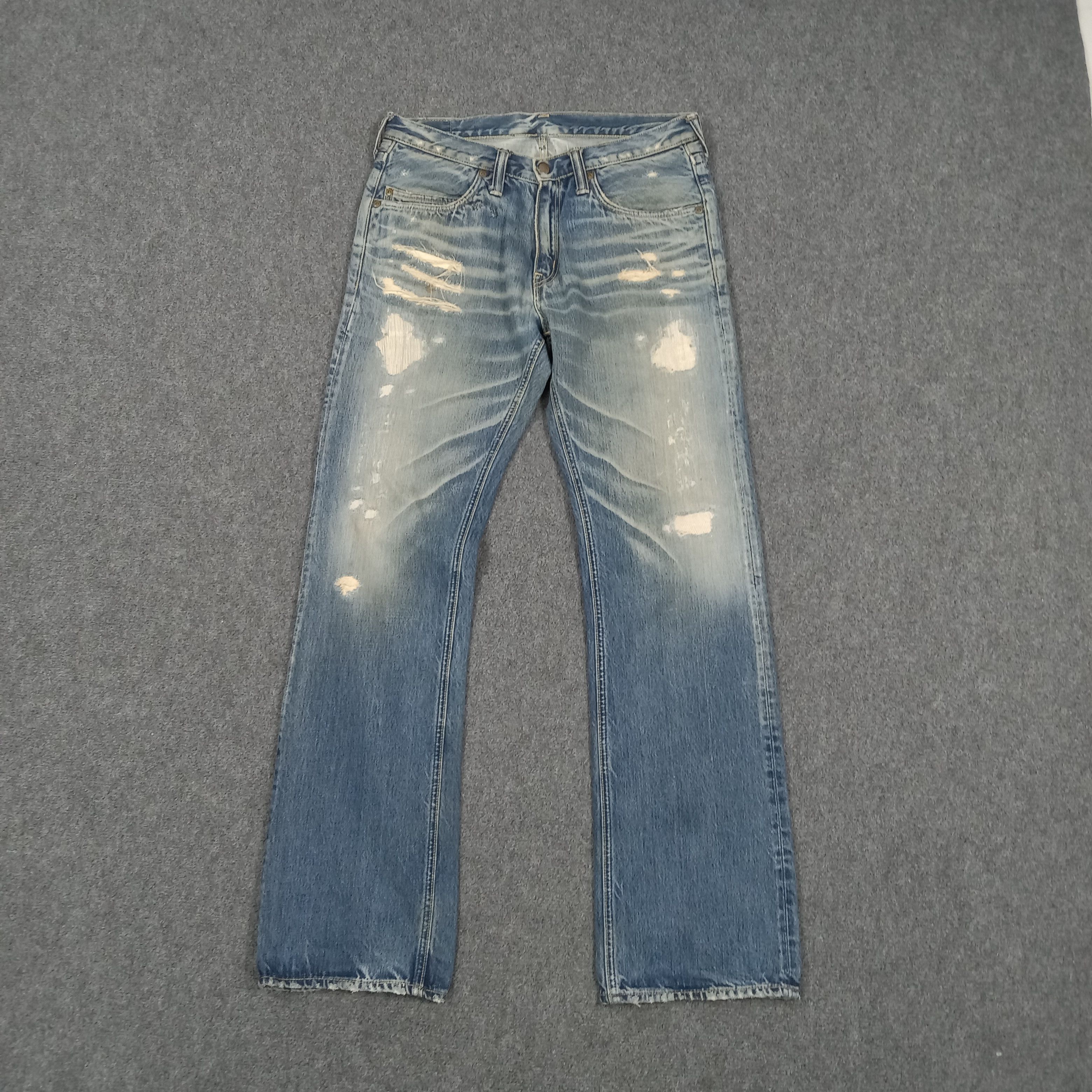 Blue Blue Japan Blue Blue Japan Distressed Denim Jeans E1A34 Size US 32 / EU 48 - 1 Thumbnail