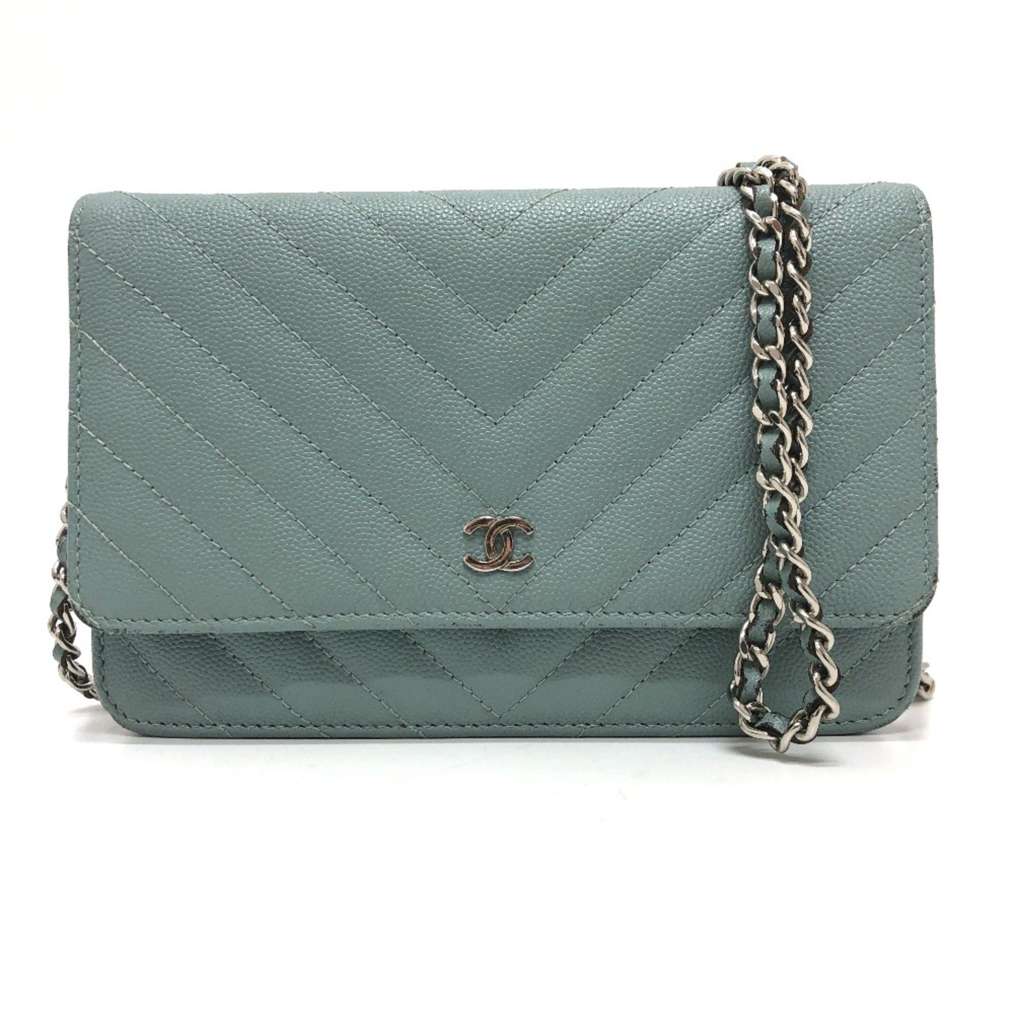 Chanel Chanel Long Wallet Bag Crossbody Chain wallet Shoulder Bag blue SilverHardware Size ONE SIZE - 1 Thumbnail