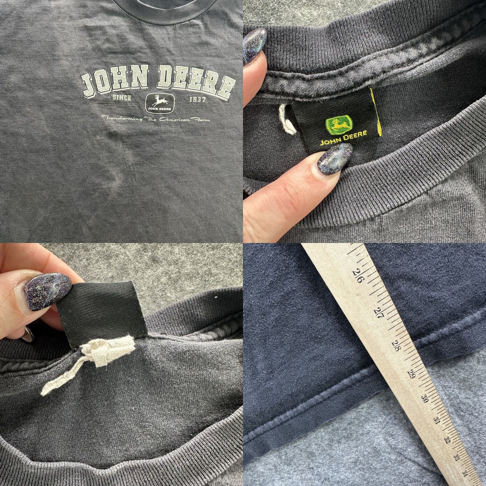 John Deere John Deere Shirt Mens Extra Large Black Graphic Tee Tractor Logo Farming Classic Size US L / EU 52-54 / 3 - 8 Thumbnail
