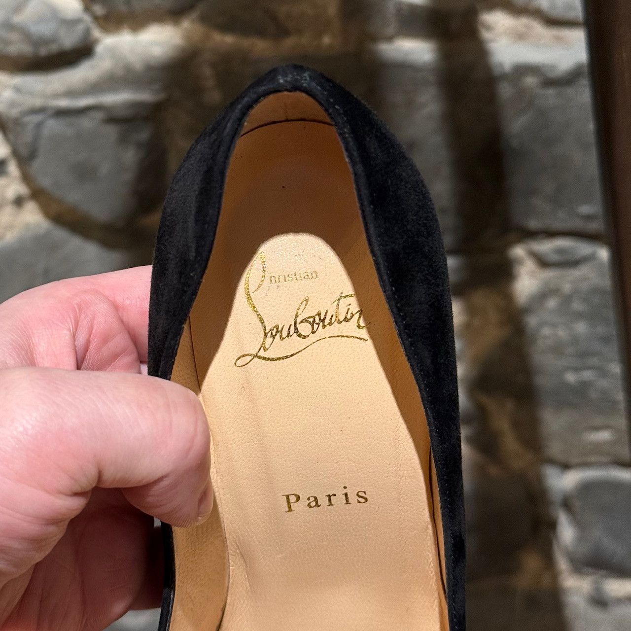 Christian Louboutin Christian Louboutin Black Suede Corneille 100 Pumps Size US 8 / IT 38 - 5 Thumbnail