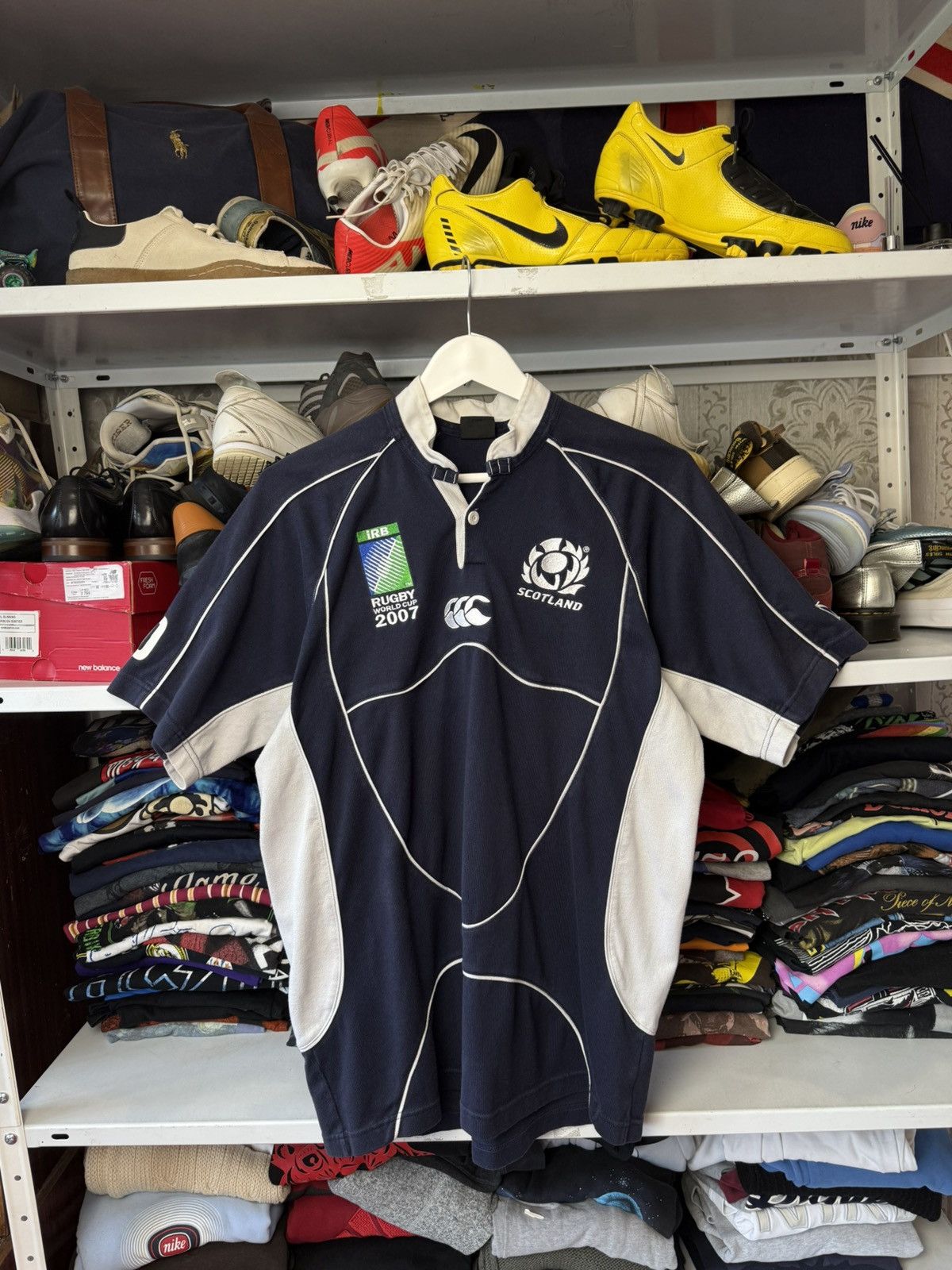 Pringle Of Scotland Scotland Rugby Jersey vintage world cup 2007 Canterbury #30 Size US M / EU 48-50 / 2 - 18 Thumbnail