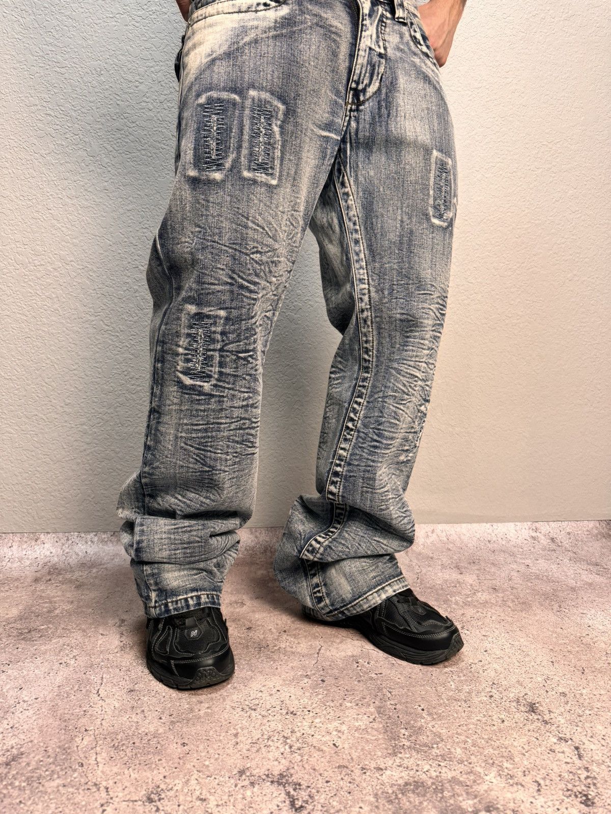 Jean Paul Gaultier VTG 00s JPG style Japanese Distressed Cargo pants jeans Size US 32 / EU 48 - 5 Thumbnail