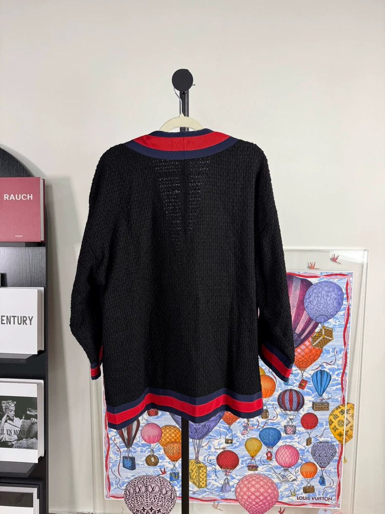 Gucci Gucci Classic red and blue cardigan coat Size S / US 4 / IT 40 - 8 Thumbnail