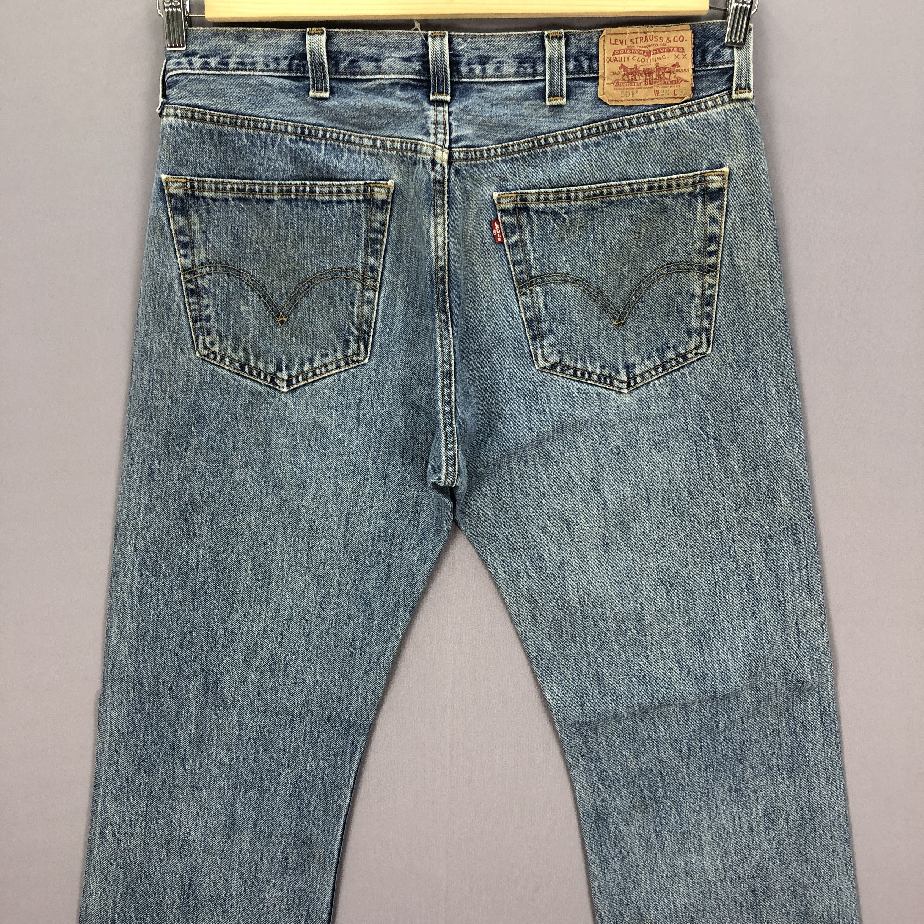 Levi's Vintage Y2K Levis 501 Jeans Levi's Faded Stone Wash Denim Size US 36 / EU 52 - 4 Thumbnail