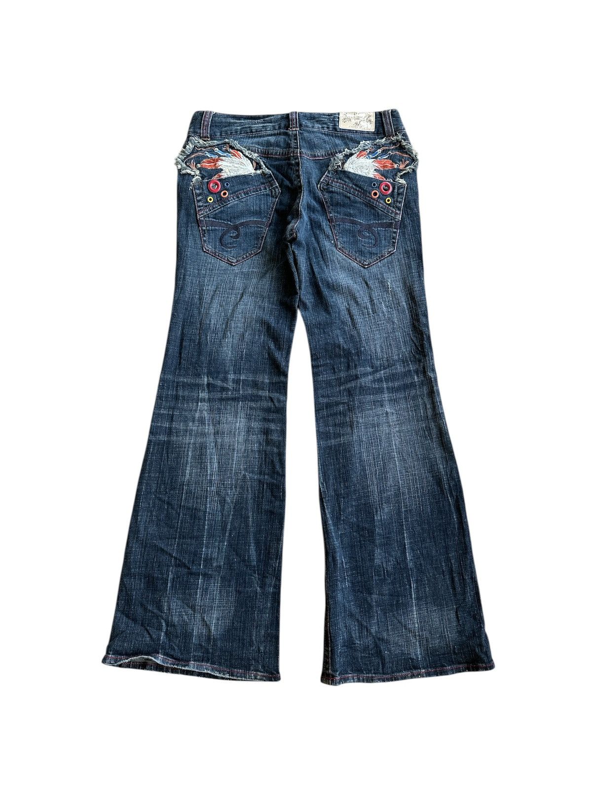 Kapital Distressed 2000s Oririn Flare Jeans Y2K Lgb Goa Kapital Size US 33 - 1 Thumbnail