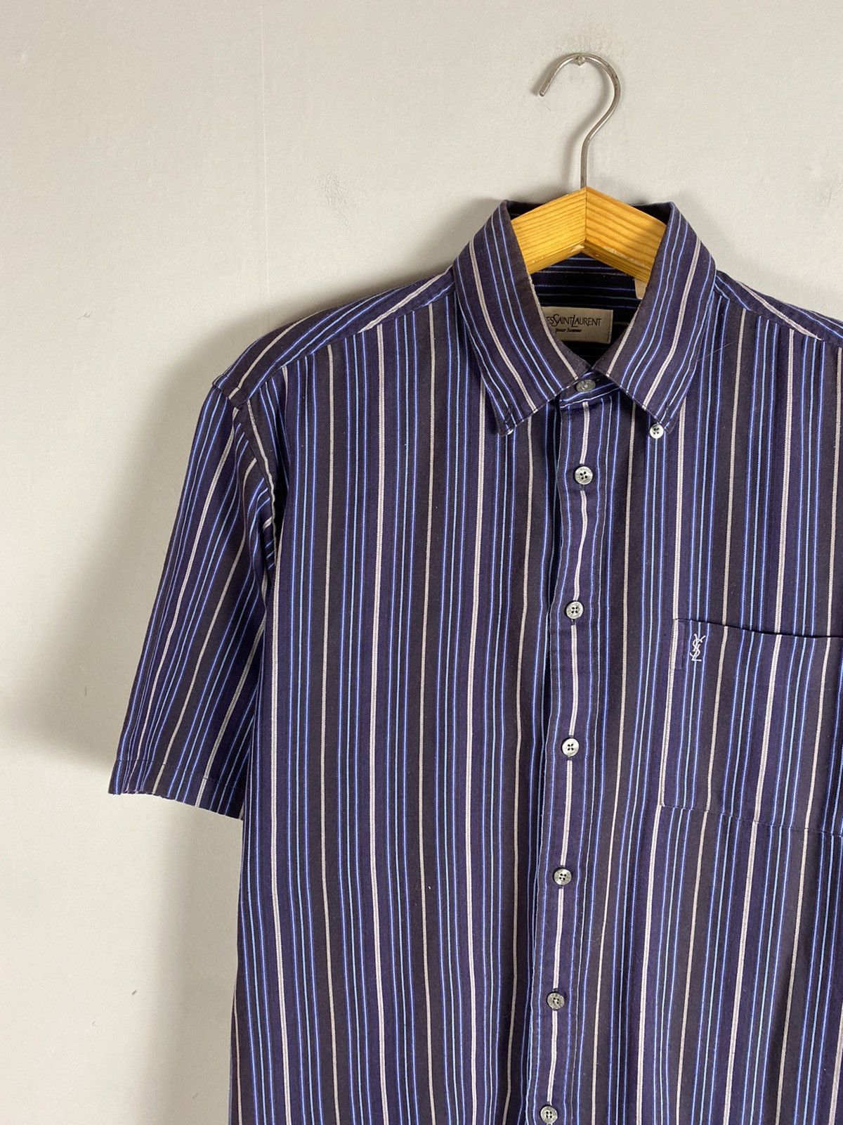 Yves Saint Laurent Vintage 90s YSL Yves Saint Laurent shirt Size US L / EU 52-54 / 3 - 3 Thumbnail