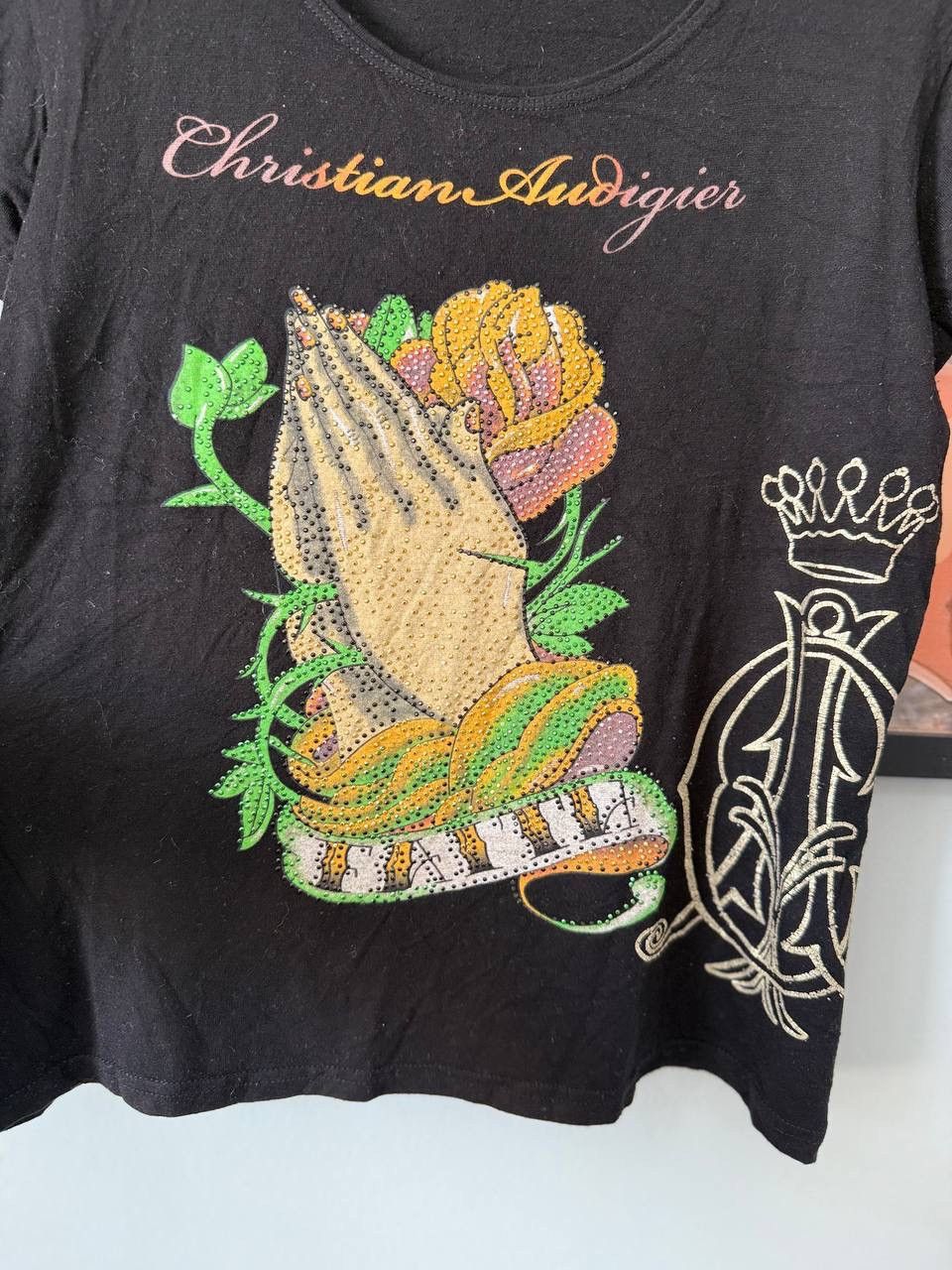 Ed Hardy Vintage Y2K Ed Hardy Faded Tee Swarovski Logo Love Kill 90s Size XL / US 12-14 / IT 48-50 - 4 Thumbnail