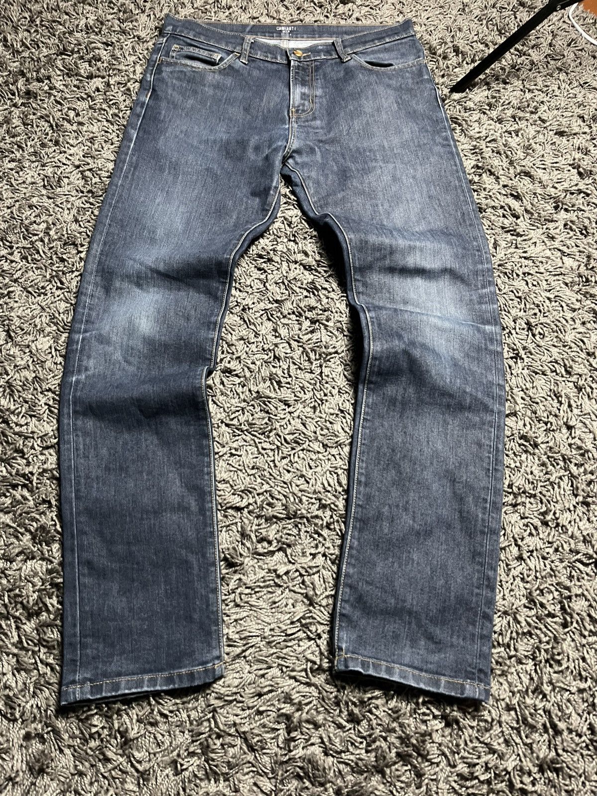 Carhartt Wip Carhartt WIP Rebel Slim Tapered Jeans - Indigo - 33/34 Size US 33 - 3 Thumbnail