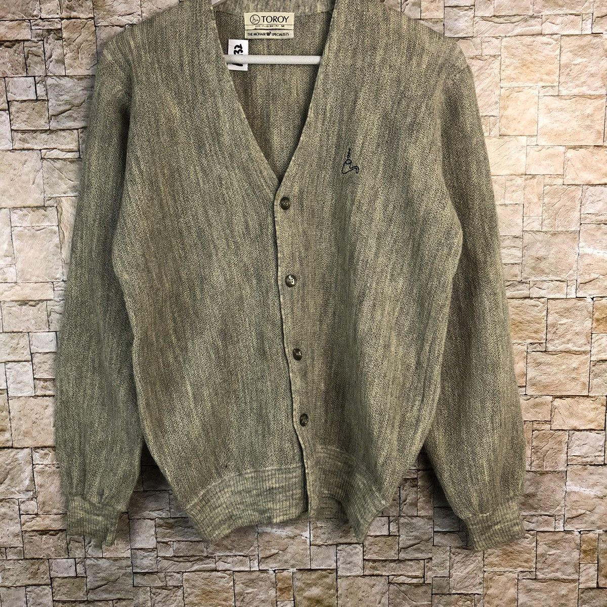 Vintage DL Toroy The Mohair Specialists Grey Cardigan Knitwear #A932 Size US M / EU 48-50 / 2 - 3 Thumbnail