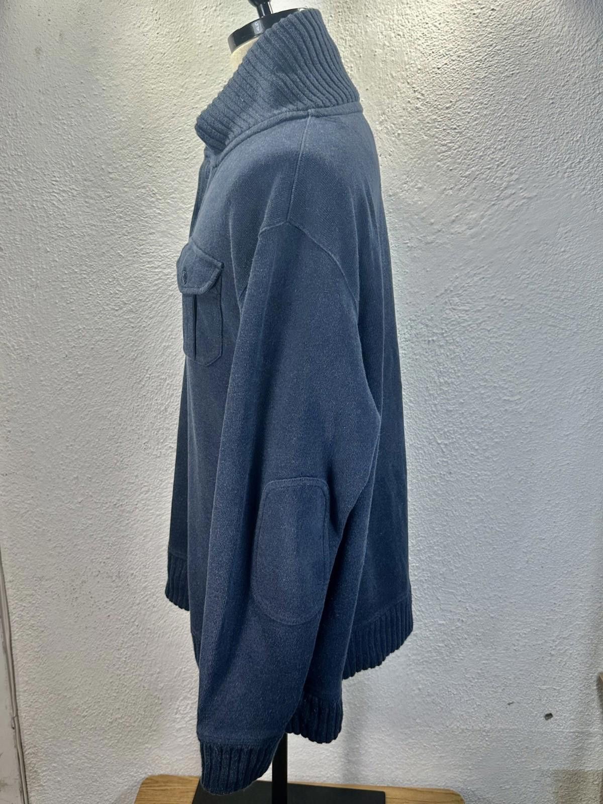 Lands' End Lands End Men's XL Blue 1/2 Button Heavy Pullover Sweater Size US XL / EU 56 / 4 - 2 Thumbnail