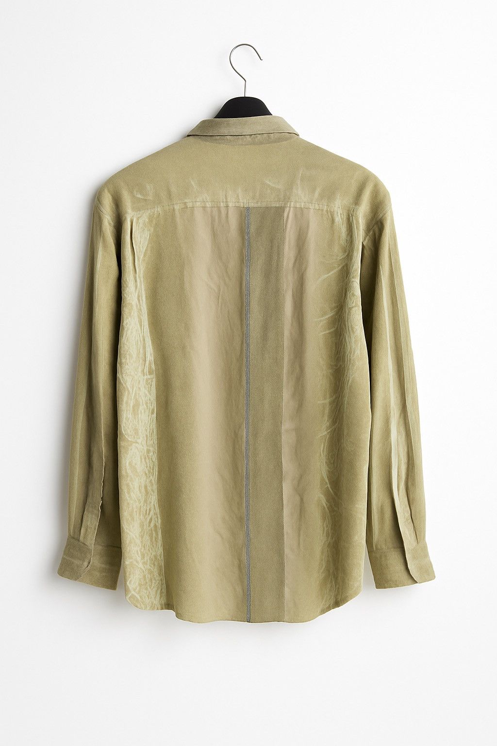 Mario Valentino Vintage Mario Valentino Abstract Sheer Button-Up Shirt Beige Size US L / EU 52-54 / 3 - 2 Thumbnail