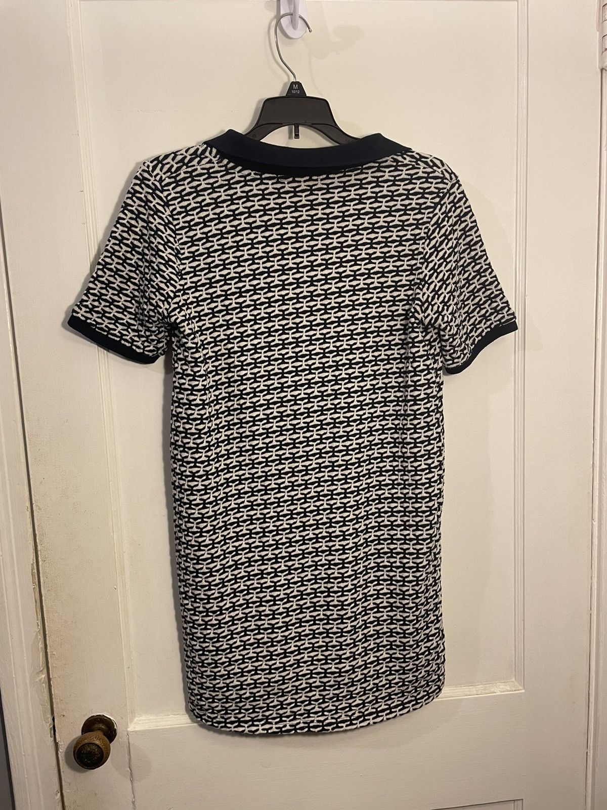 Polo Ralph Lauren × Vintage Men’s Small Navy blue and White Textured Polo Tee Size US S / EU 44-46 / 1 - 2 Thumbnail