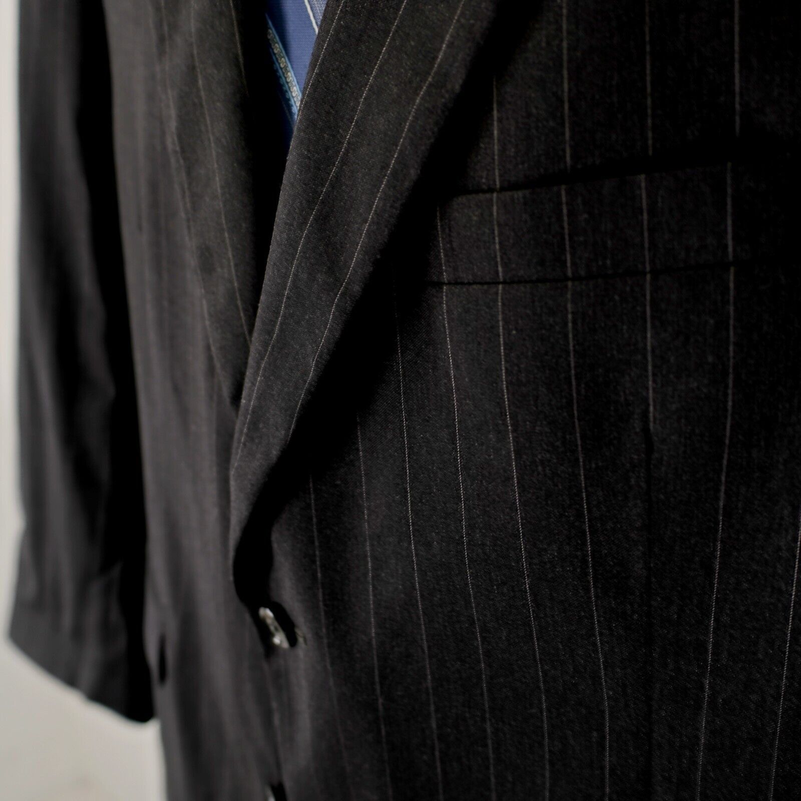 Jos. A. Bank Jos A Bank Signature Wool Gray Striped 2 Button 2 Piece Suit Size 42S - 7 Thumbnail