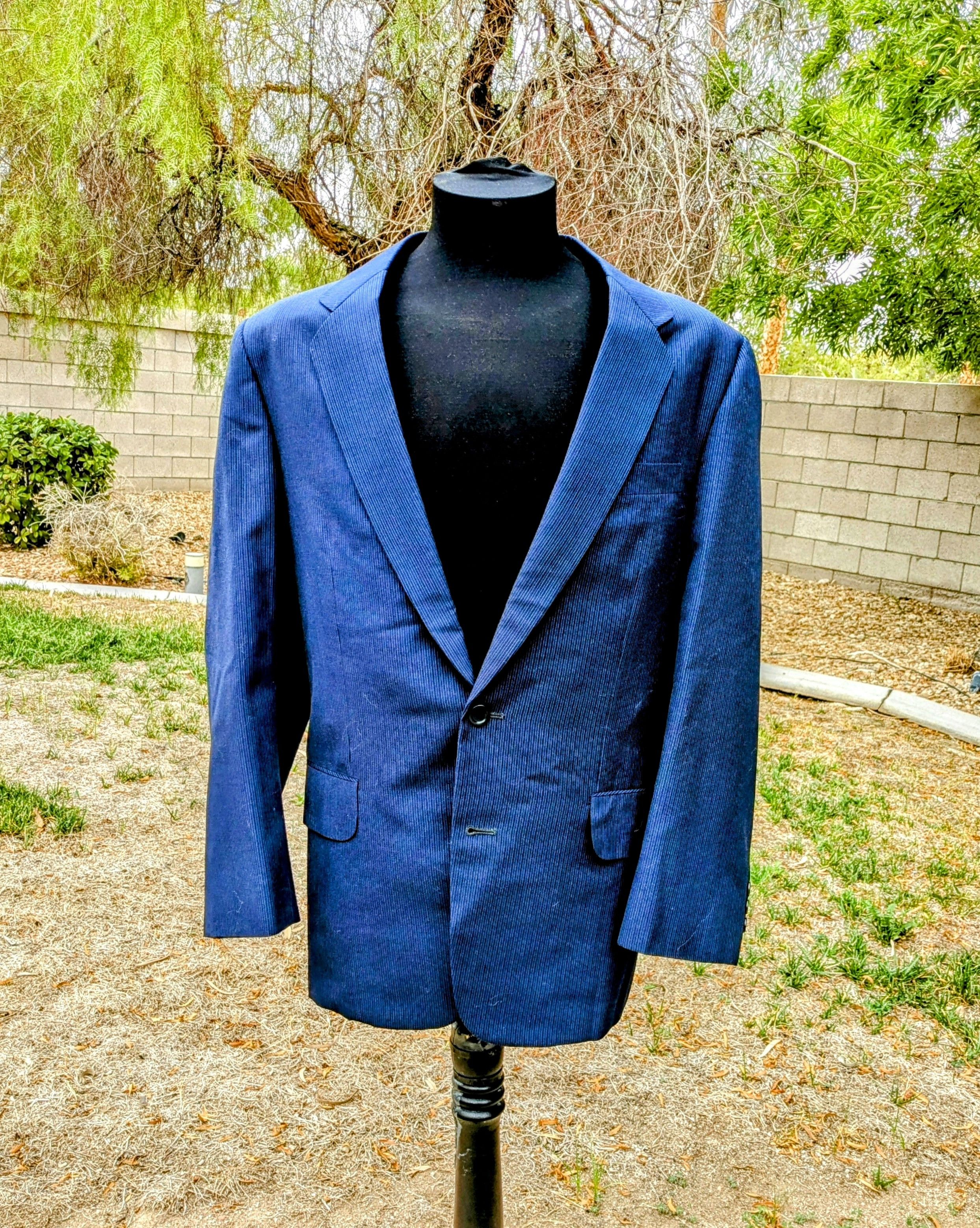 Other VTG Bespoke Navy Stripe 38S Hand Tailored Blazer Jacket Coat Size 38S - 1 Thumbnail
