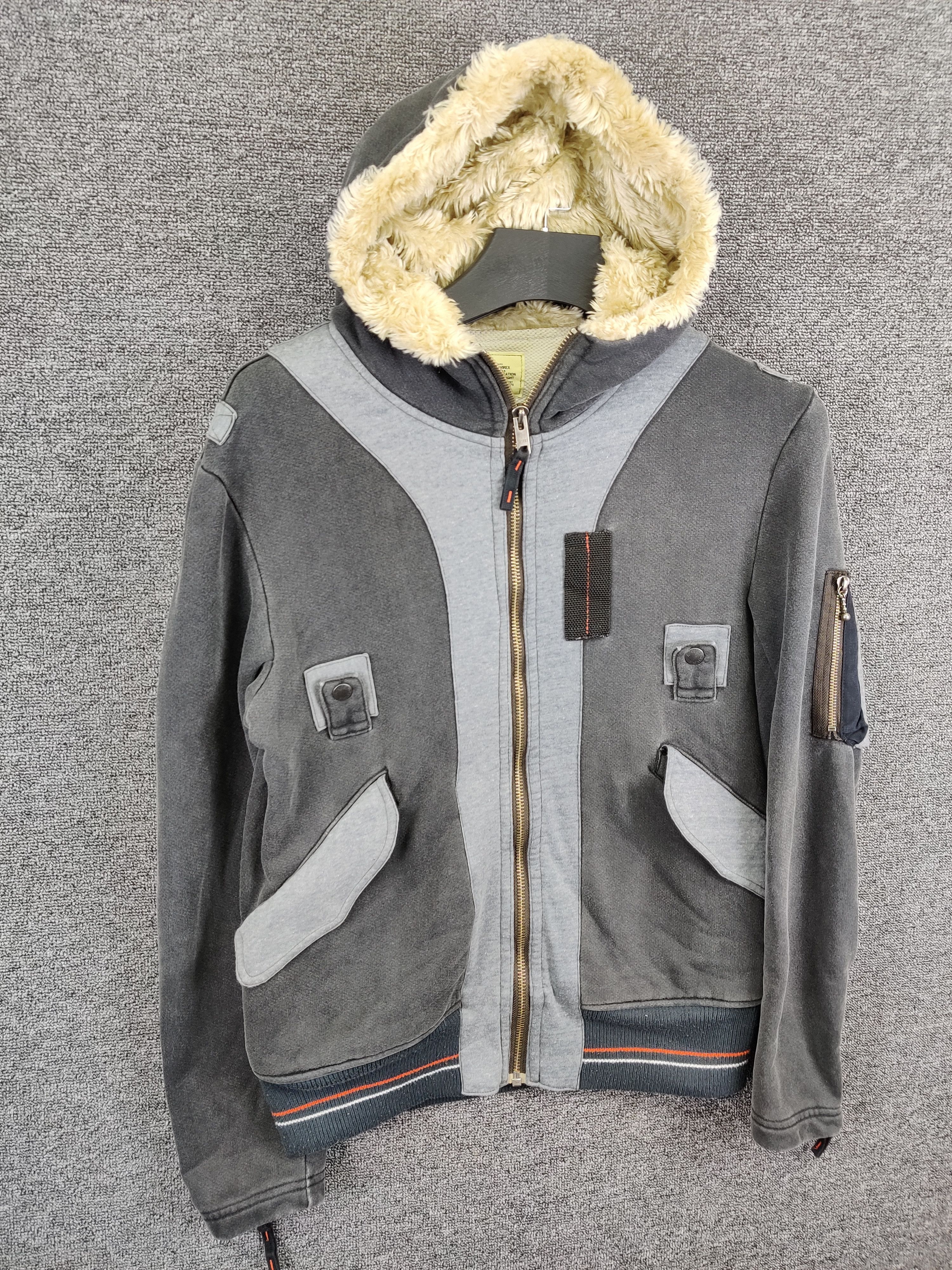 Avirex Vintage Avirex USA Flight Fur Zipper Hoodie Jacket Size US M / EU 48-50 / 2 - 5 Thumbnail