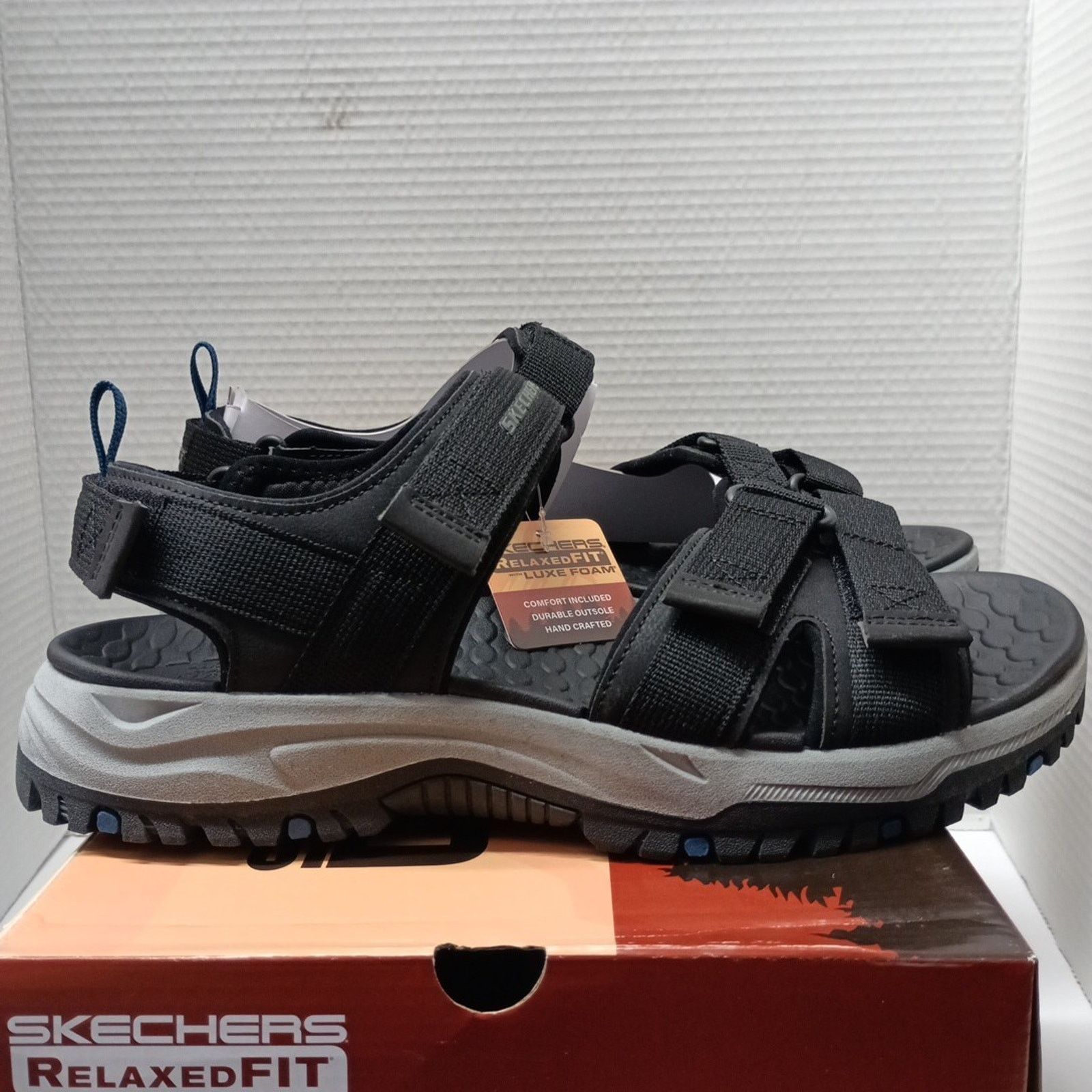 SKECHERS Skechers Prewitt Rio Black Men's Sandals Size 13 205478/BLK Size US 13 / EU 46 - 1 Thumbnail