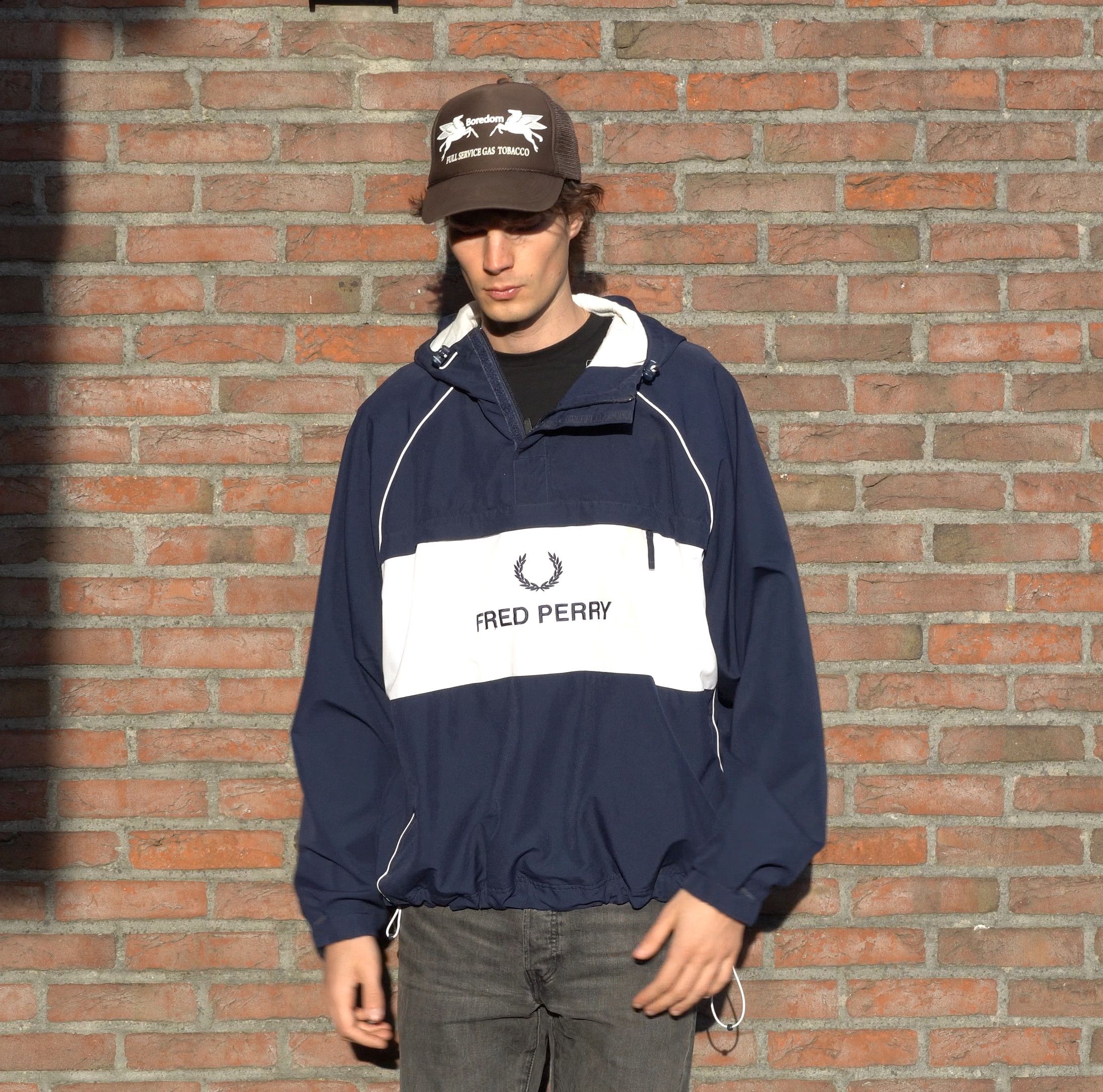 Fred Perry × Vintage 90'S FRED PERRY Logo windbreaker Size US XL / EU 56 / 4 - 4 Thumbnail
