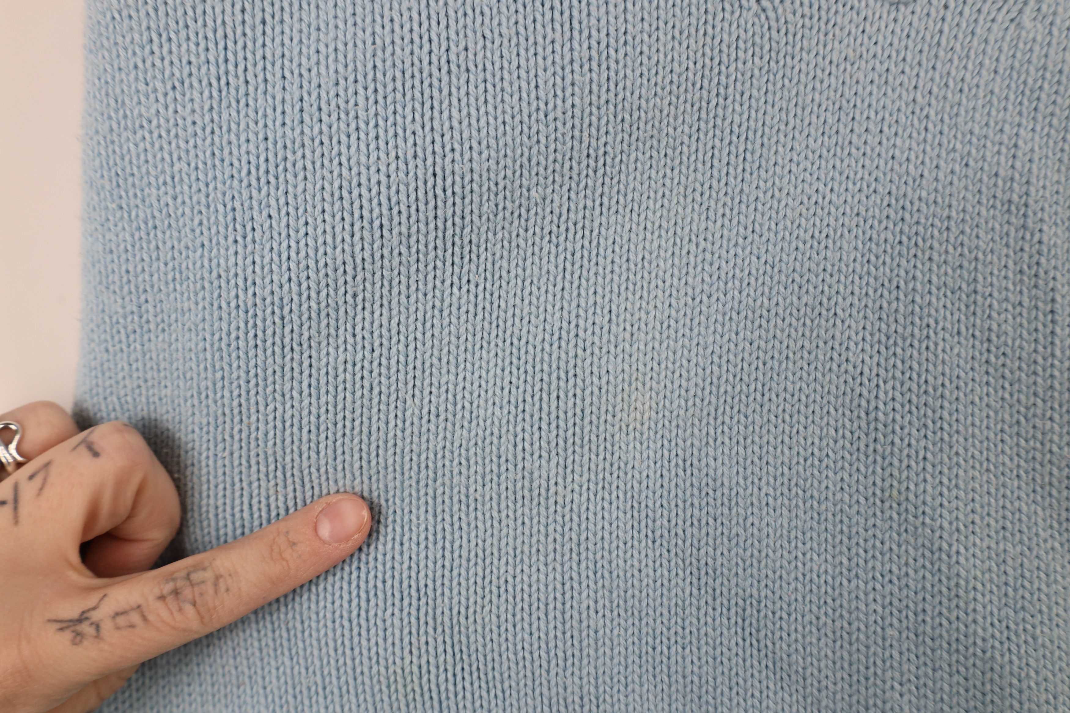 Lands' End × Vintage Vintage 90s Lands End Cotton Knit Sweater Carolina Blue USA Size US L / EU 52-54 / 3 - 7 Thumbnail
