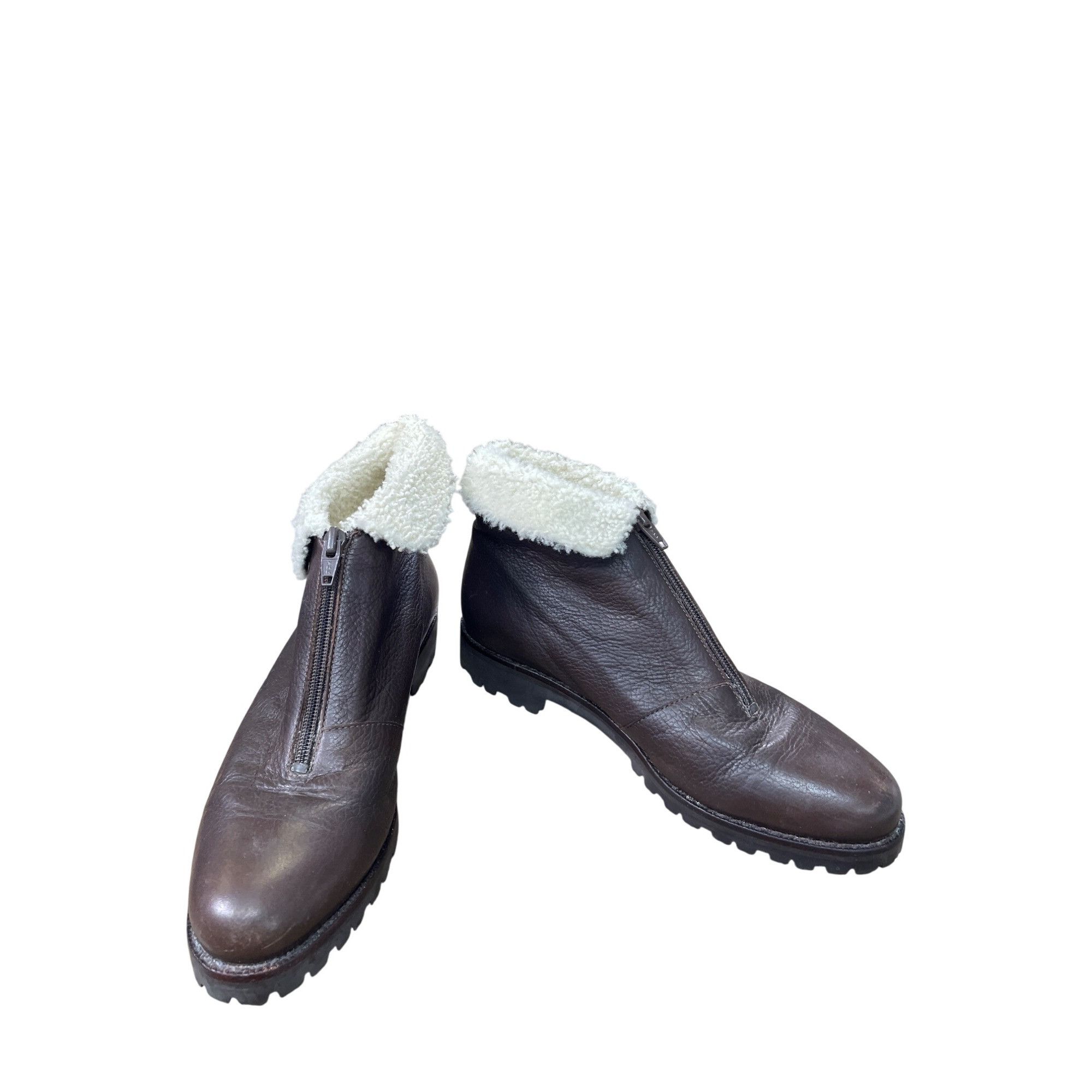 Cole Haan Cole Haan Womens Brown Leather Fur-Lined Ankle Boots Size 7. Size US 7.5 / IT 37.5 - 1 Thumbnail