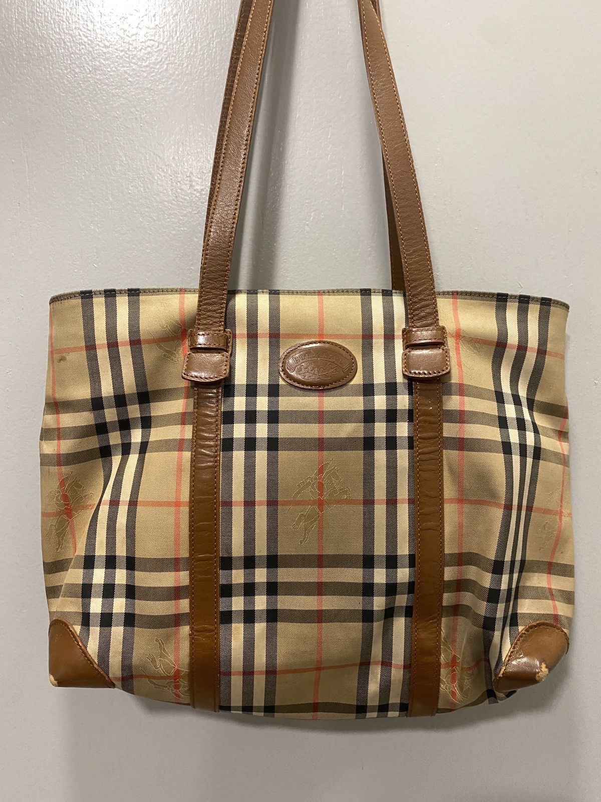 Burberry Vintage Burberry Haymarket Nova Check Tote bag Size ONE SIZE - 2 Thumbnail
