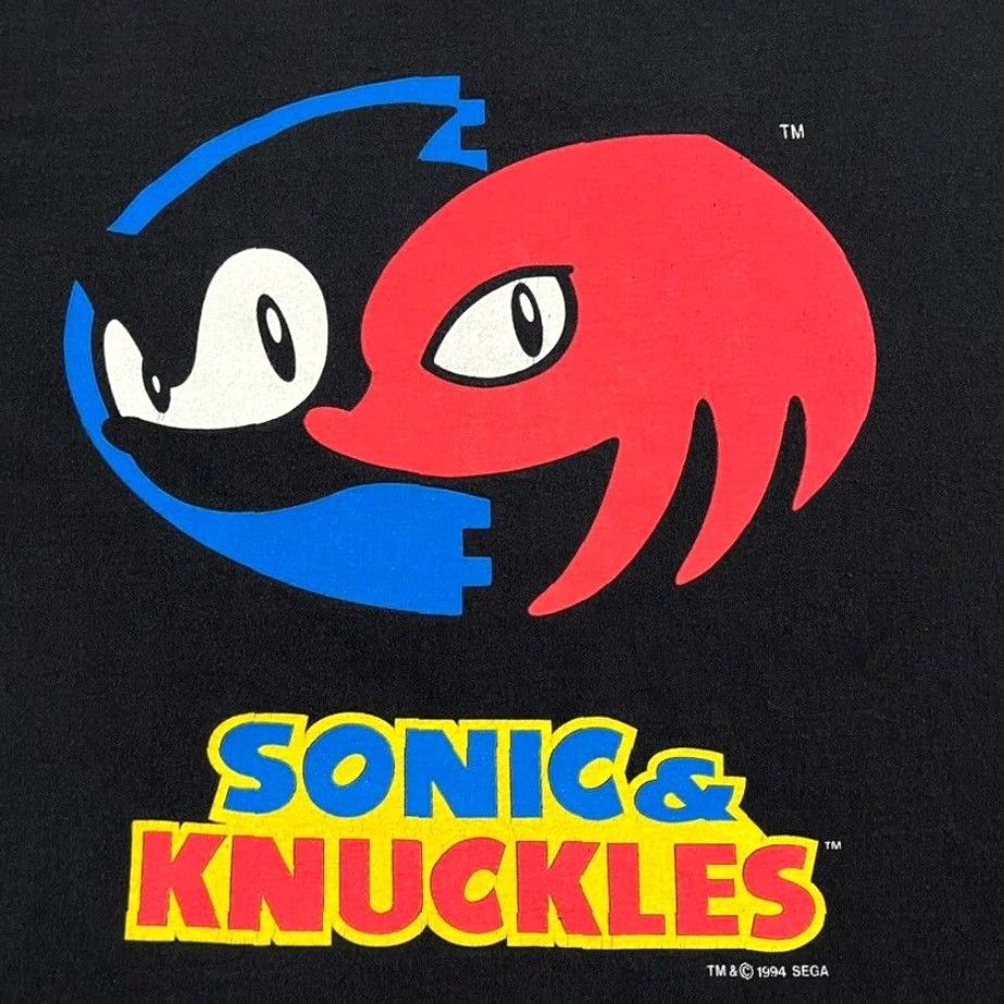 Vintage VINTAGE SONIC & KNUCKLES Graphic Print Shirt Men Large Black 90s Sega Video Game Size US L / EU 52-54 / 3 - 2 Thumbnail