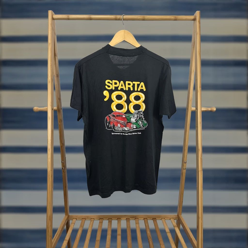 Vintage VTG 80s Sparta Shrine Car Show Paper Thin Worn Burnout T-Shirt XL Black Mens Shirt Nike? Size US XL / EU 56 / 4 - 1 Thumbnail