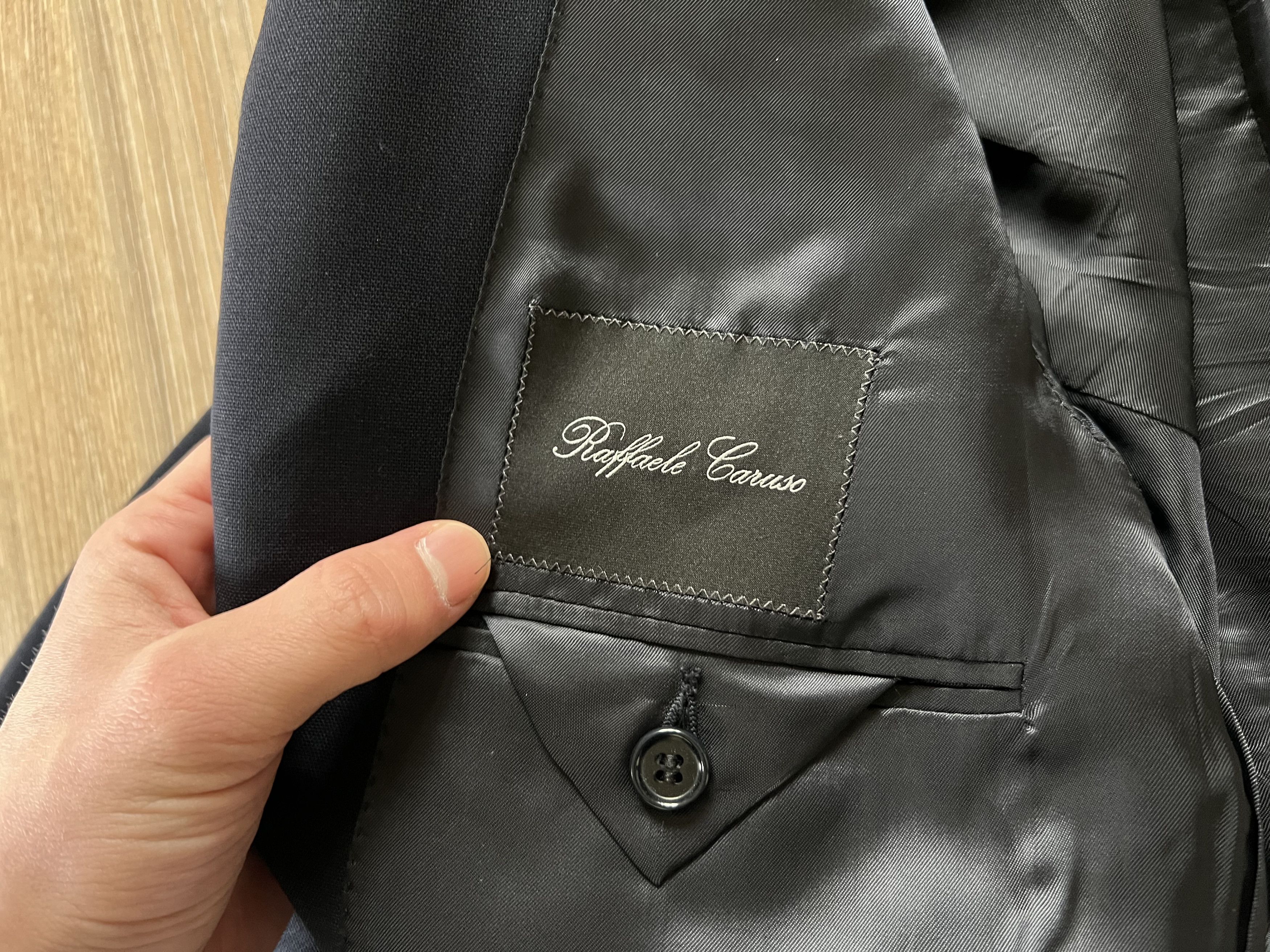 Raffaele Caruso Loro Piana Merino Blue Blazer Jacket