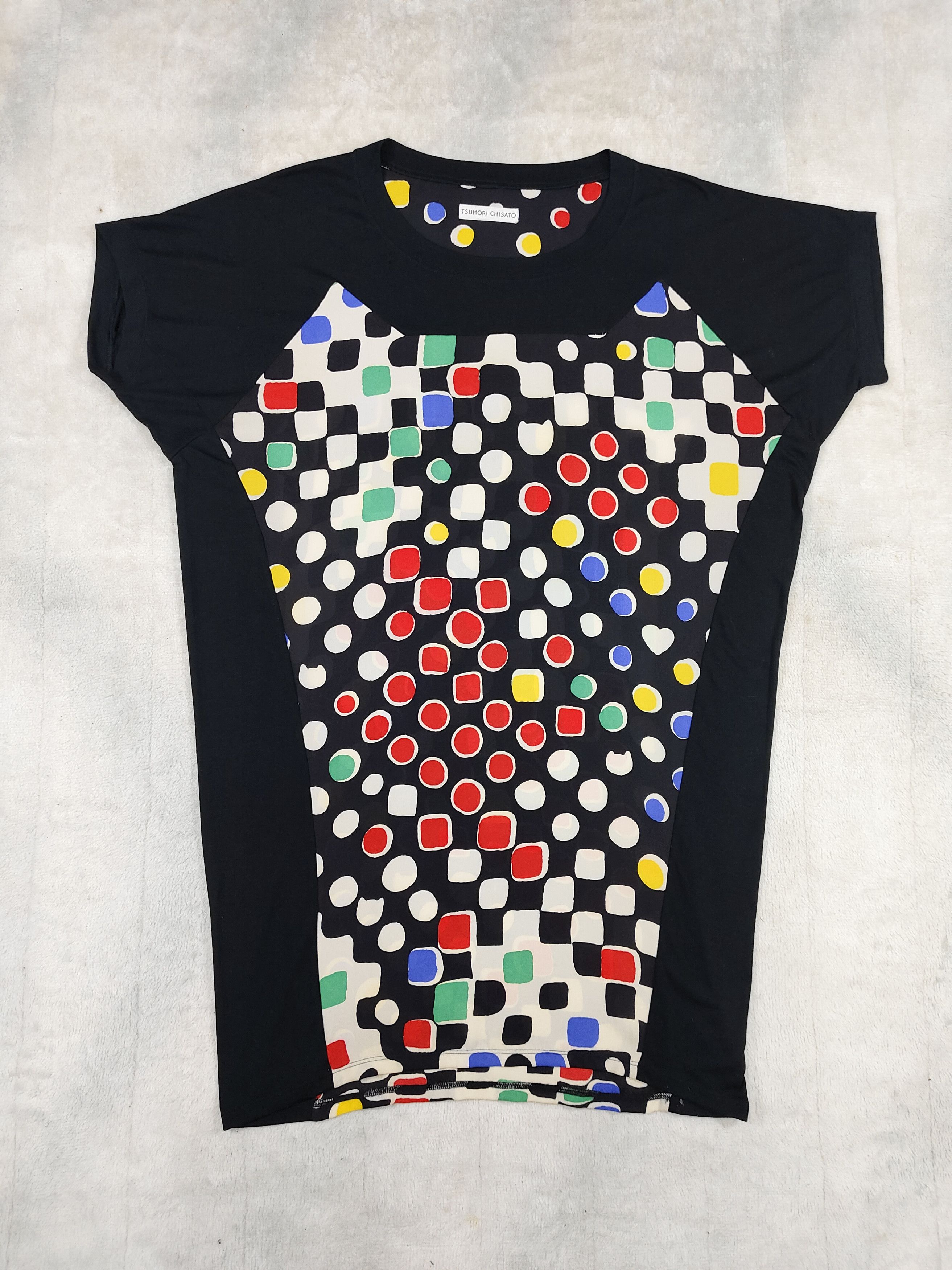 Tsumori Chisato Tsumori Chisato🇯🇵 Abstrac Pop Art Dot Panel Rayon Dress Size L / US 10 / IT 46 - 5 Thumbnail