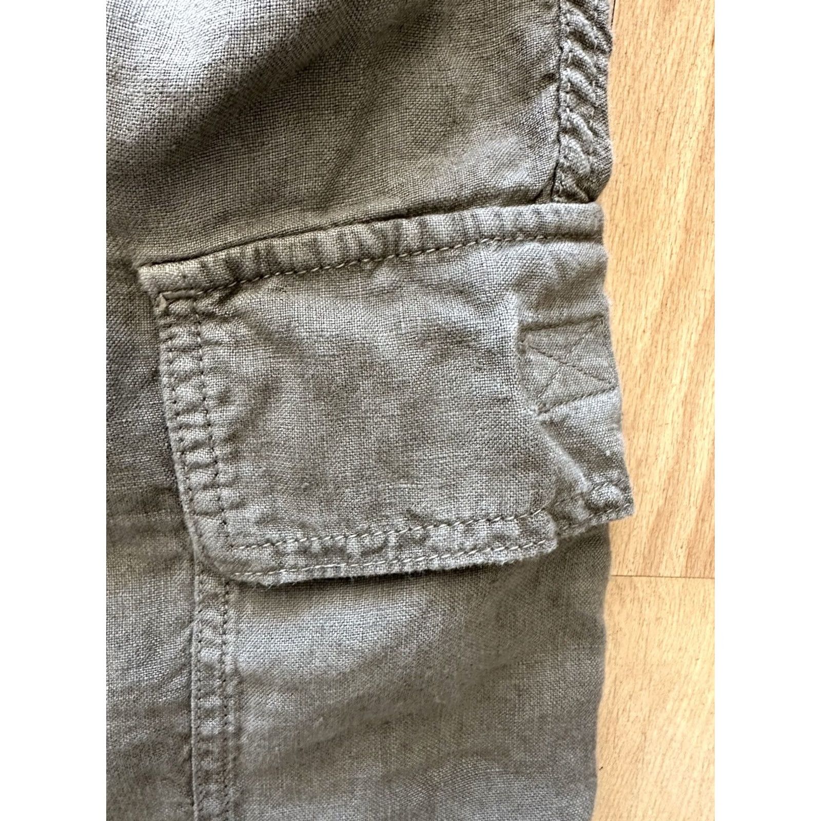 Vilebrequin Vilebrequin Mens Cargo Baggy Shorts Olive Linen 3XL EUC Rare Pockets Cargo Beach City Mens Size US 39 - 3 Thumbnail