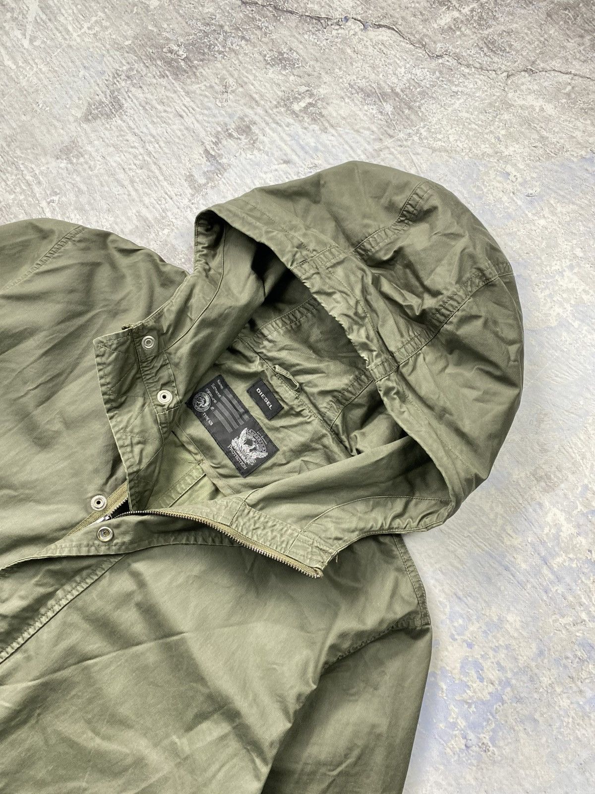 Diesel × Japanese Brand Diesel waxed parka green mens hooded jacket y2k avantgarde Size US XL / EU 56 / 4 - 12 Thumbnail