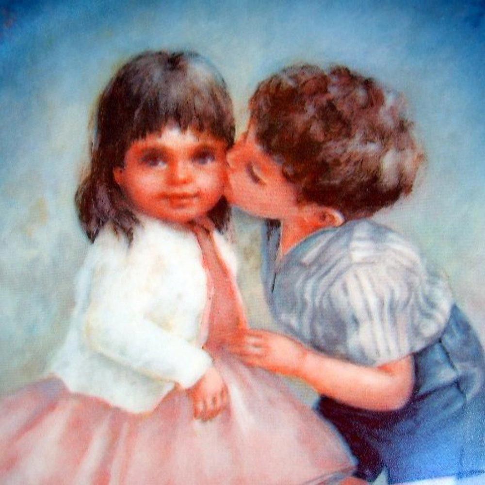 Designer First Kiss Rosemary Calder Plate (1981) -Excellent Condition Size ONE SIZE - 2 Thumbnail