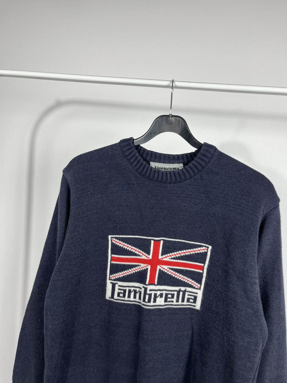 Lambretta Lambretta Union Jack Logo Knit Sweater Navy Mod Scooter M Size US M / EU 48-50 / 2 - 3 Thumbnail