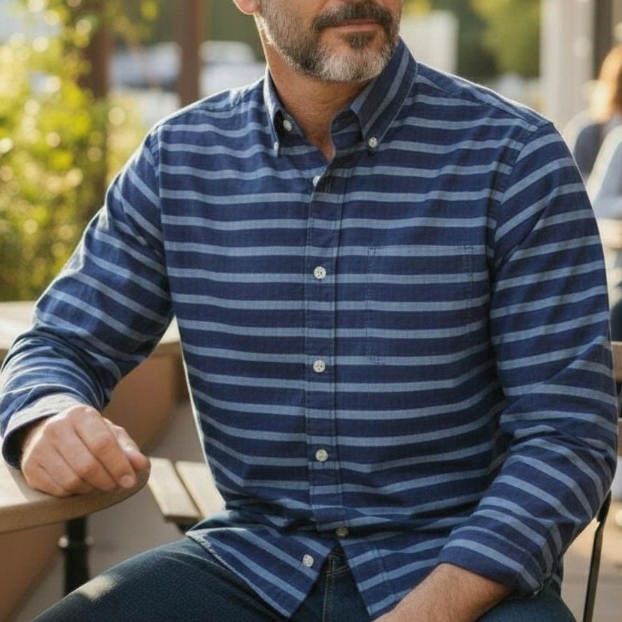 J.Crew J. Crew Lightweight Shirt Men S Slim-Fit Button-Down Striped Size US S / EU 44-46 / 1 - 1 Thumbnail