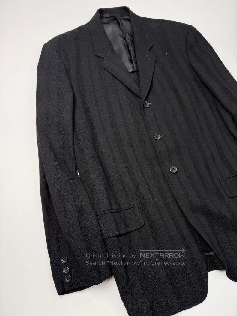 Yohji Yamamoto YOHJI YAMAMOTO Black striped blazer Size US M / EU 48-50 / 2 - 4 Thumbnail