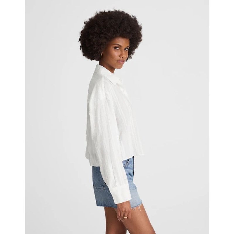 Madewell NWT Madewell Straight-Hem Shirt in Cotton Dobby Size Small Size S / US 4 / IT 40 - 2 Thumbnail
