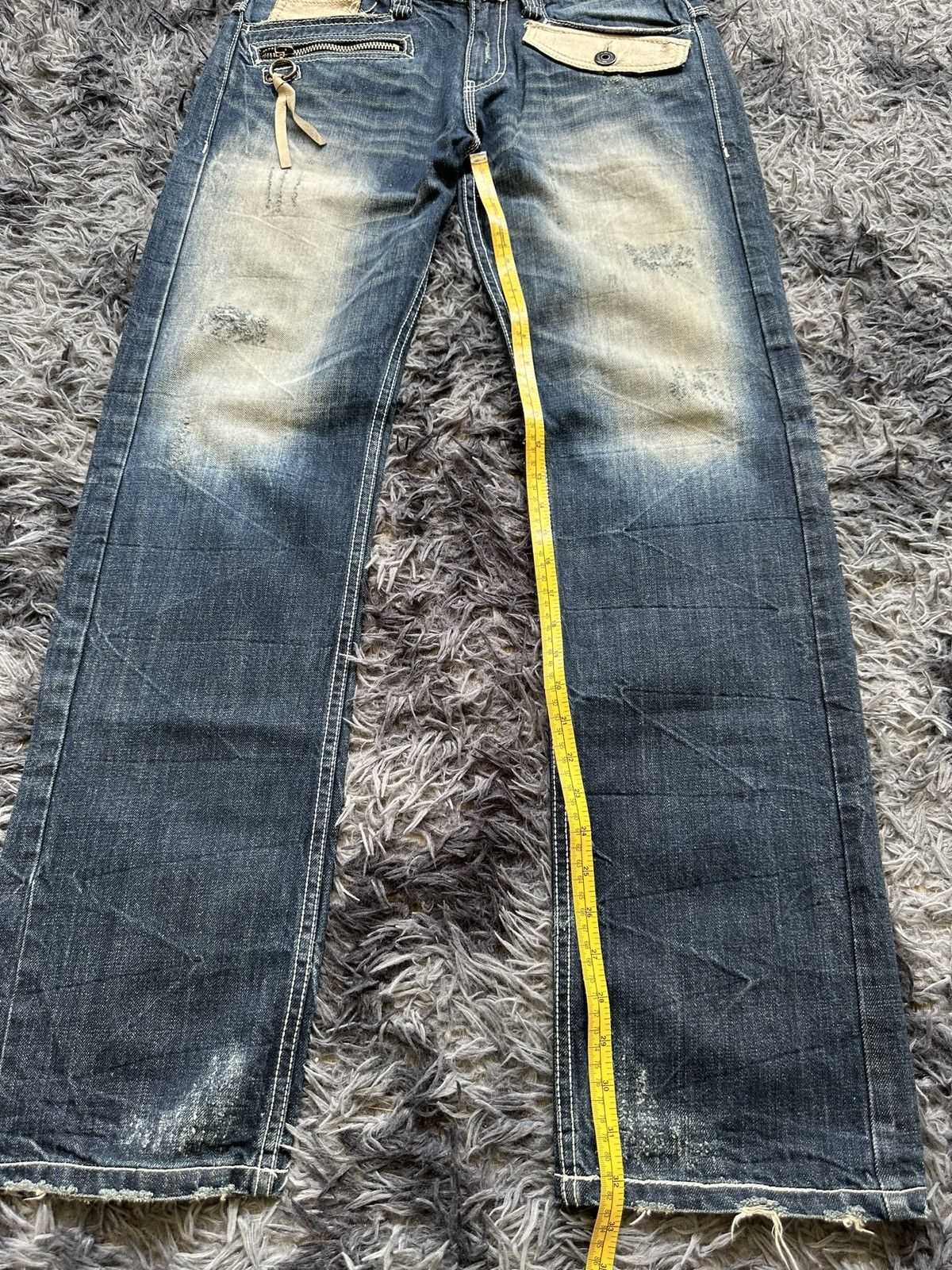 Japanese Brand 00’s Army of No !!! calf leather jeans Size US 32 / EU 48 - 16 Thumbnail