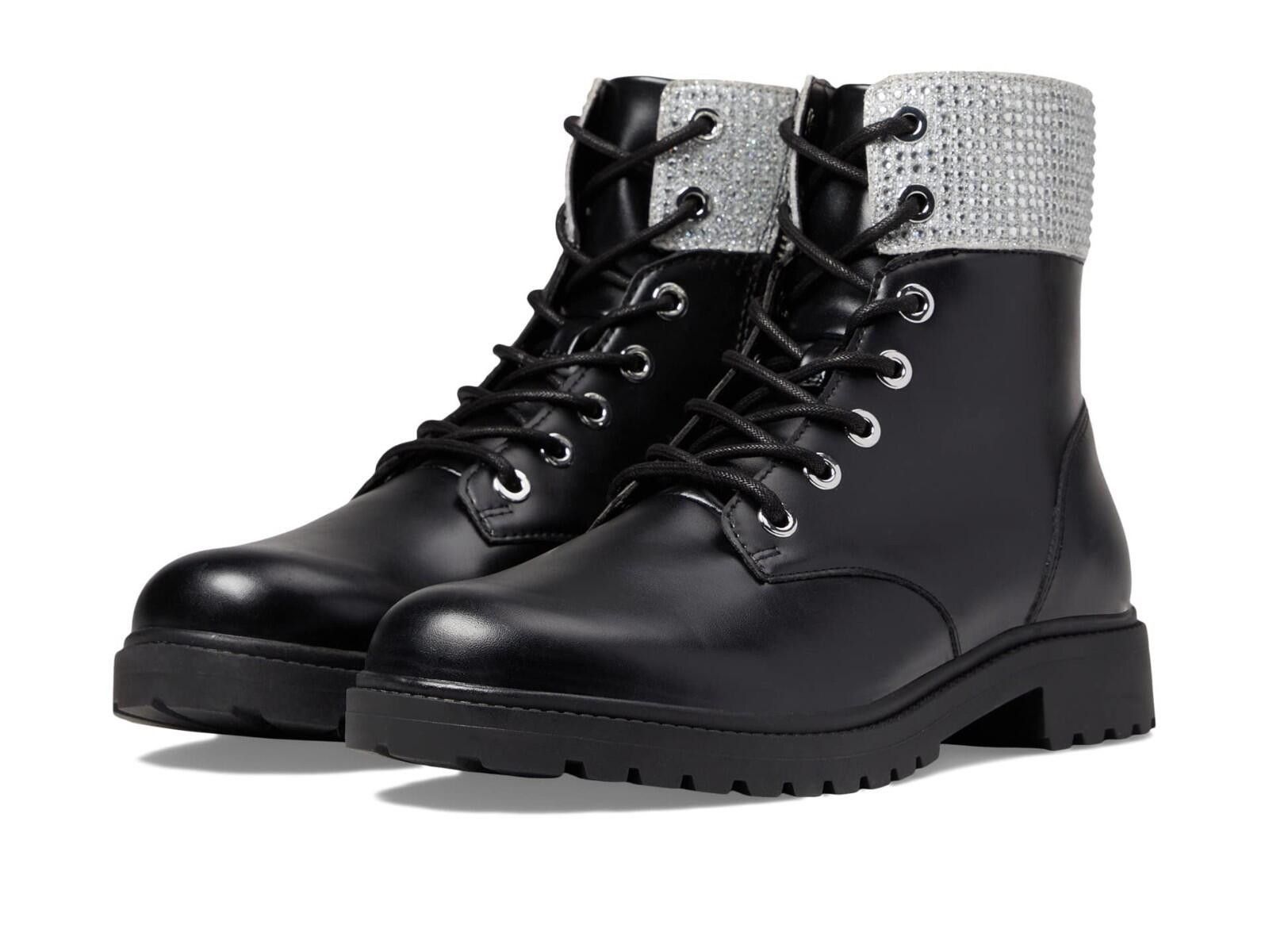 Michael Kors Michael Kors Alistair Combat Bootie Black Silver 8.5 NEW Size US 8.5 / IT 38.5 - 6 Thumbnail