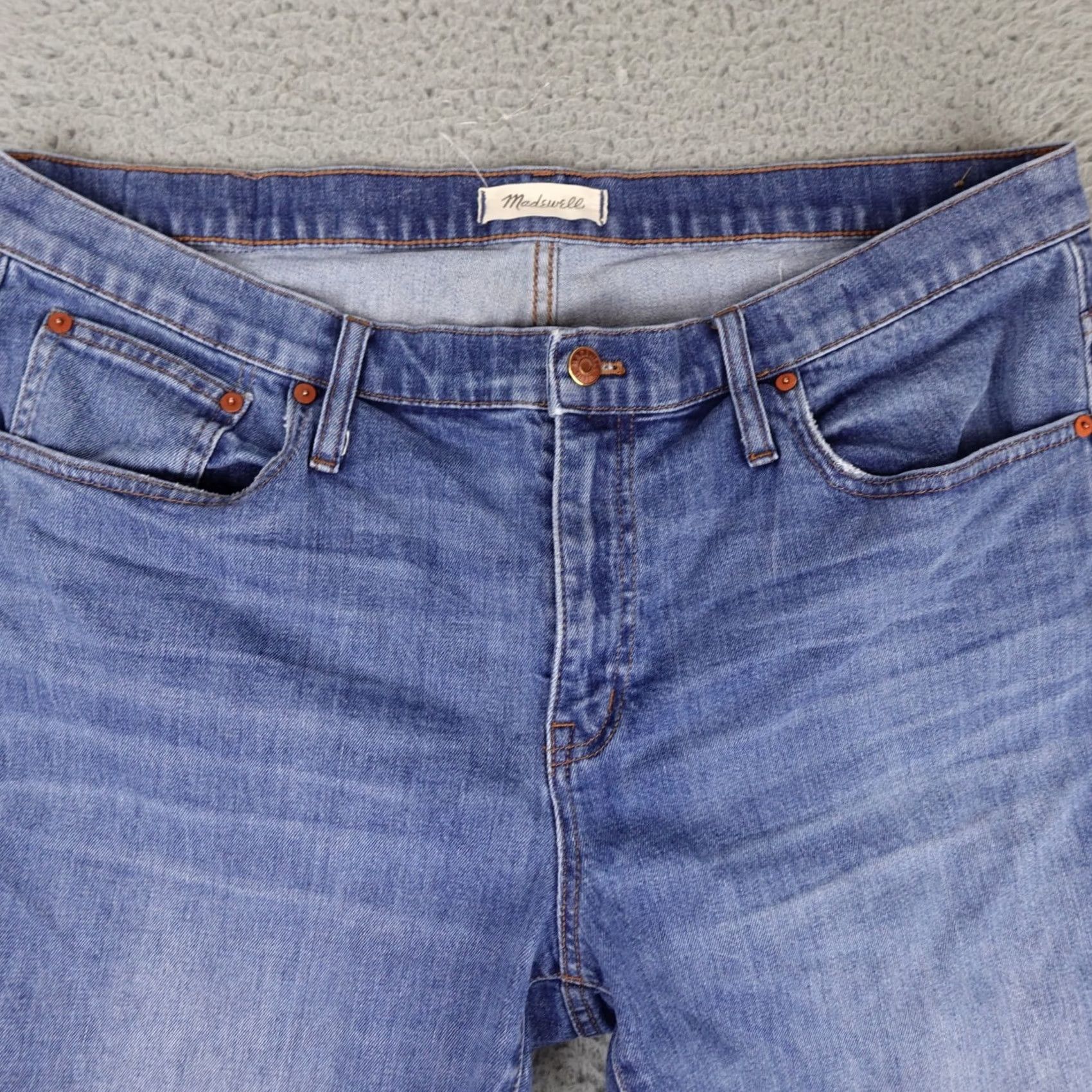 Madewell Madewell Jeans Womens 33 Blue Denim Medium Wash Stretch Mom The Slim Boyjean Size 24" / US 00 / IT 34 - 5 Thumbnail