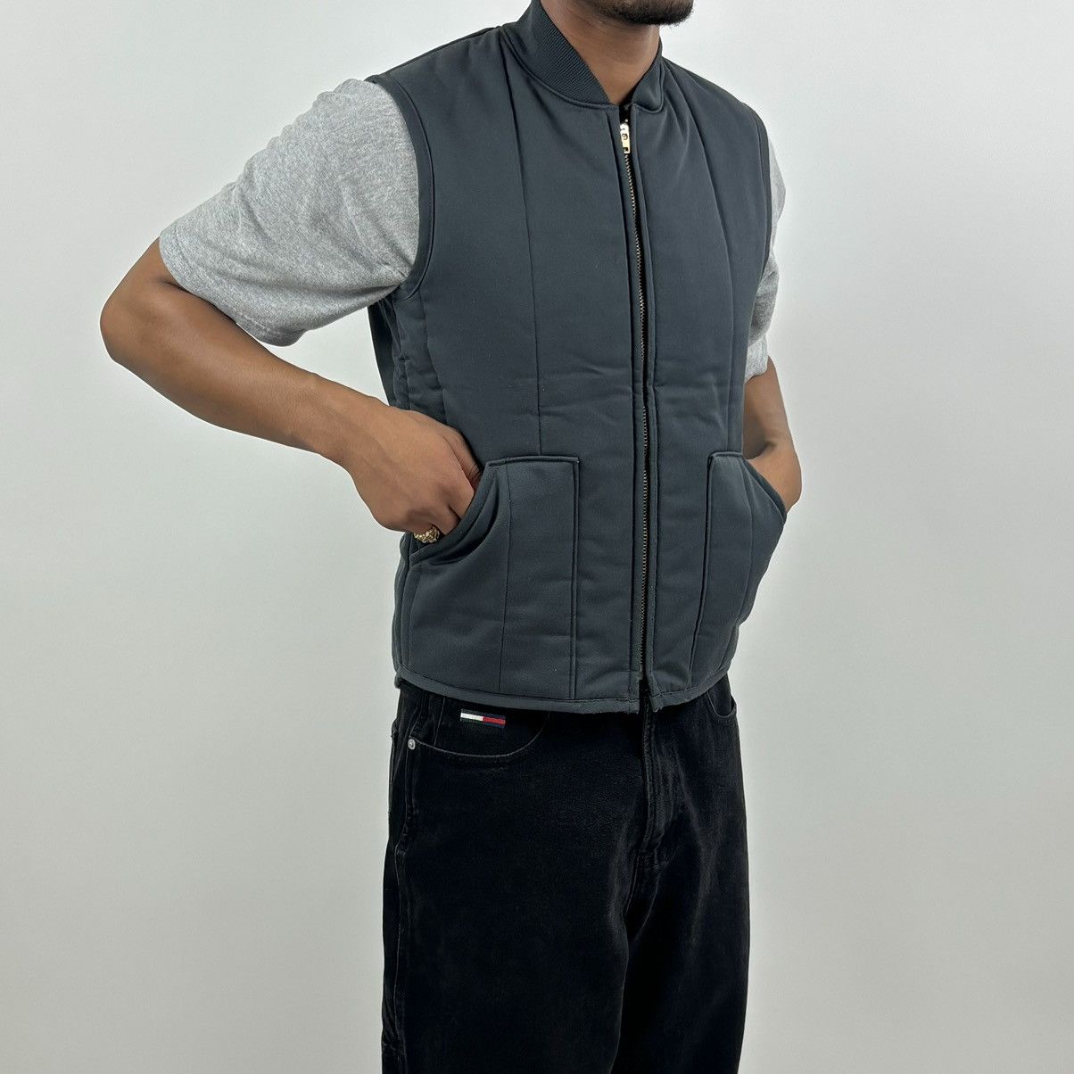 Japanese Brand × Vintage vintage 90s Utility Workwear zip-up vest Size US S / EU 44-46 / 1 - 1 Thumbnail