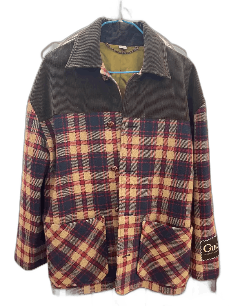 Gucci Gucci Plaid Wool Jacket with Logo-2505 Size US L / EU 52-54 / 3 - 1 Thumbnail