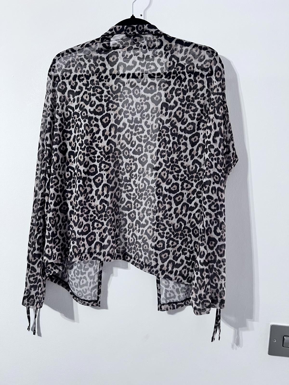 NEXT Next Leopard Print Sheer Shirt – UK 26 Size 3XL / US 20-22 - 6 Thumbnail