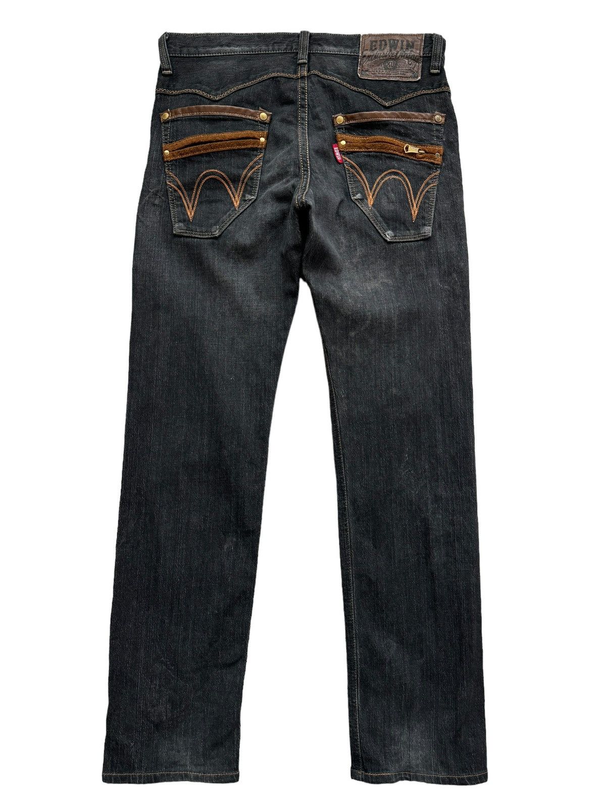 Edwin Vintage EDWIN XV Exclusive Black Denim Jeans Size US 35 - 1 Thumbnail