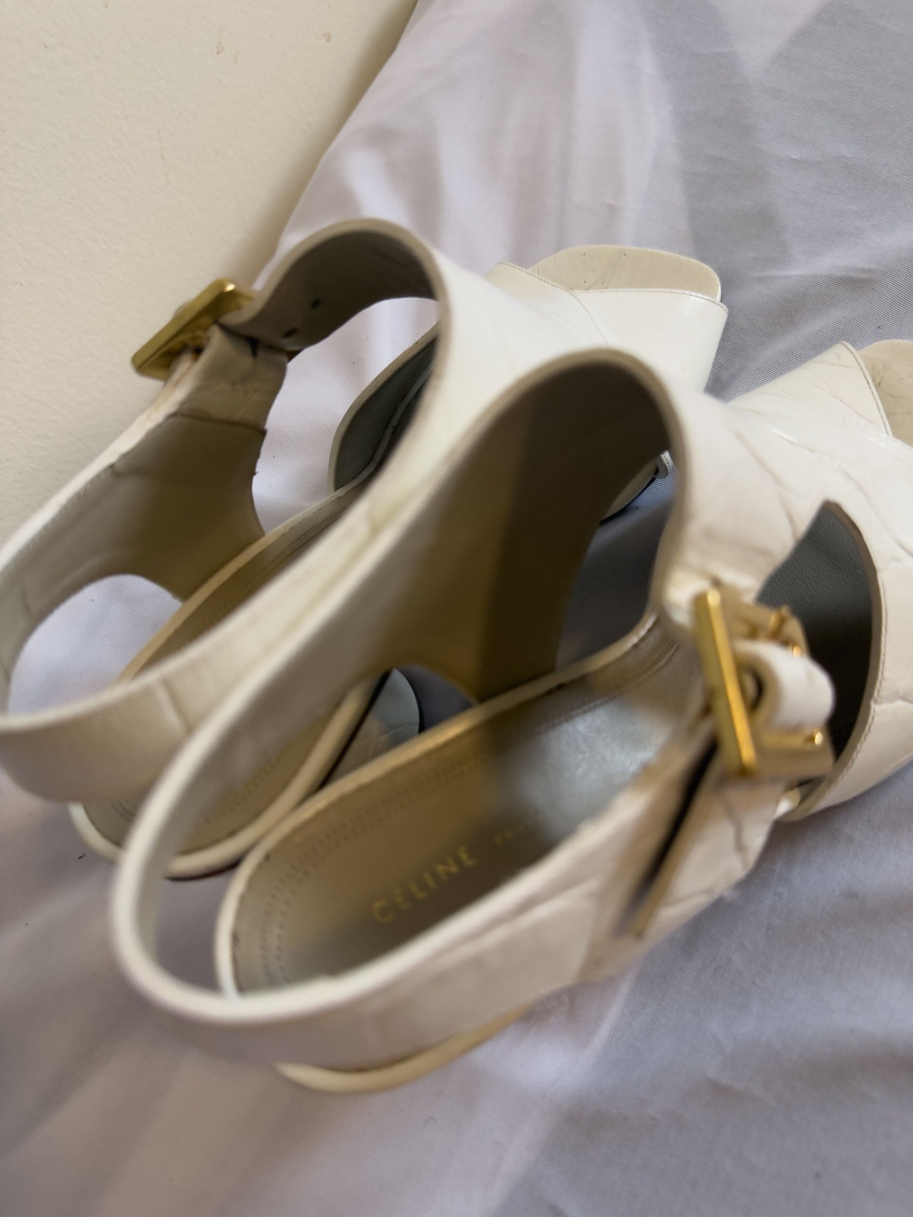 Celine Leather Slingback Sandals Size US 6 / IT 36 - 2 Thumbnail