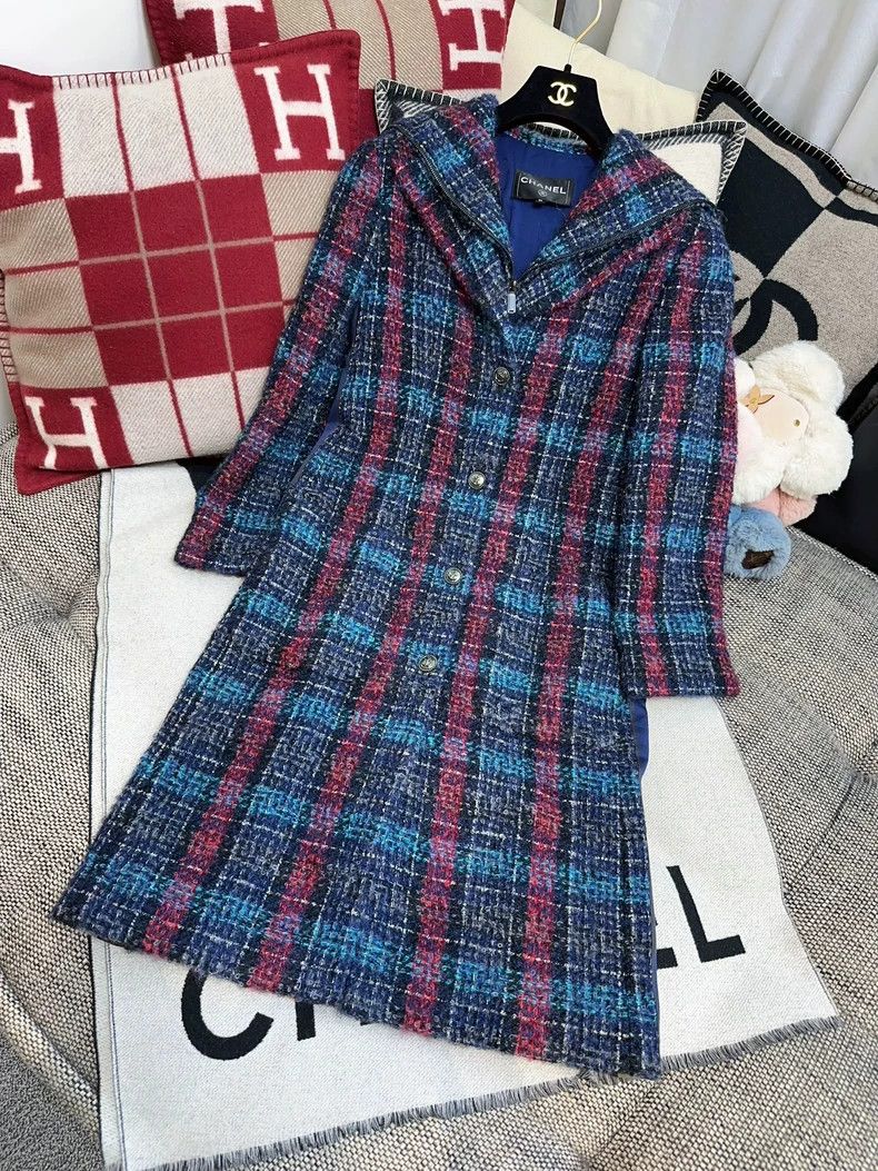 Chanel Chanel Hamburger series tweed red and blue plaid navy coll Size XS / US 0-2 / IT 36-38 - 9 Thumbnail